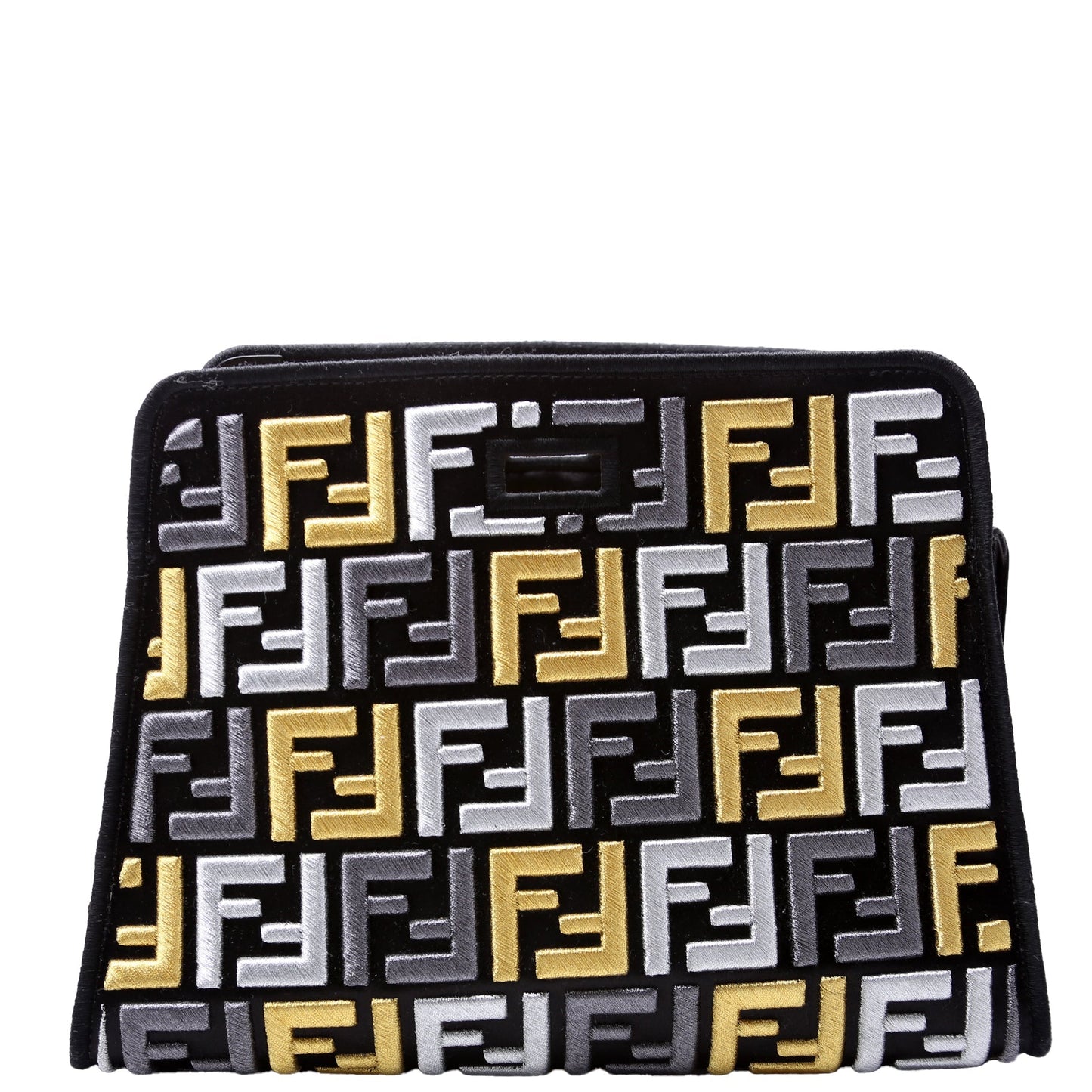 Fendi 7AR717 Peekaboo Defender Pouch Black/Multicolor Bag