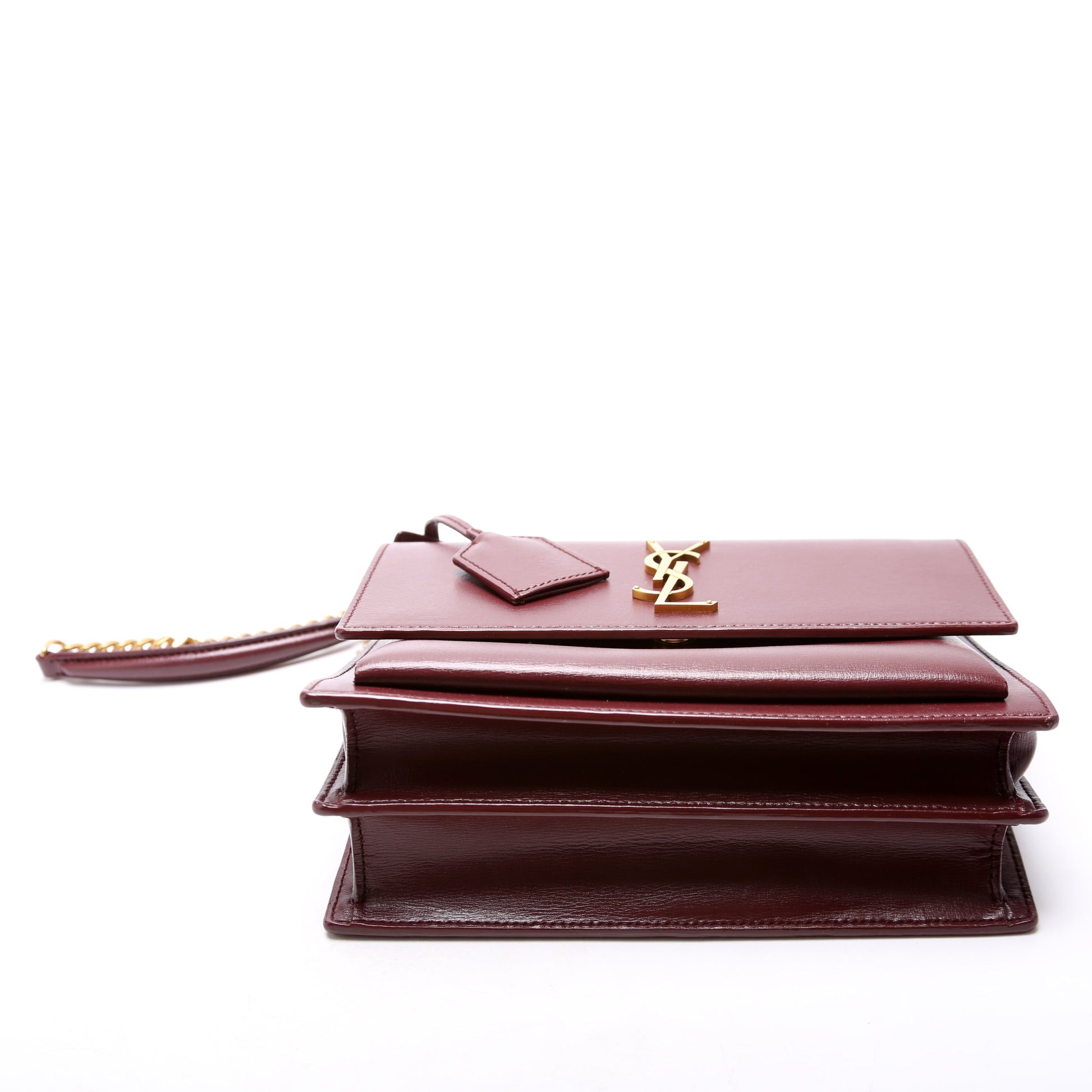 Saint Laurent Sunset Medium Smooth Leather 442906 Burgundy Bag