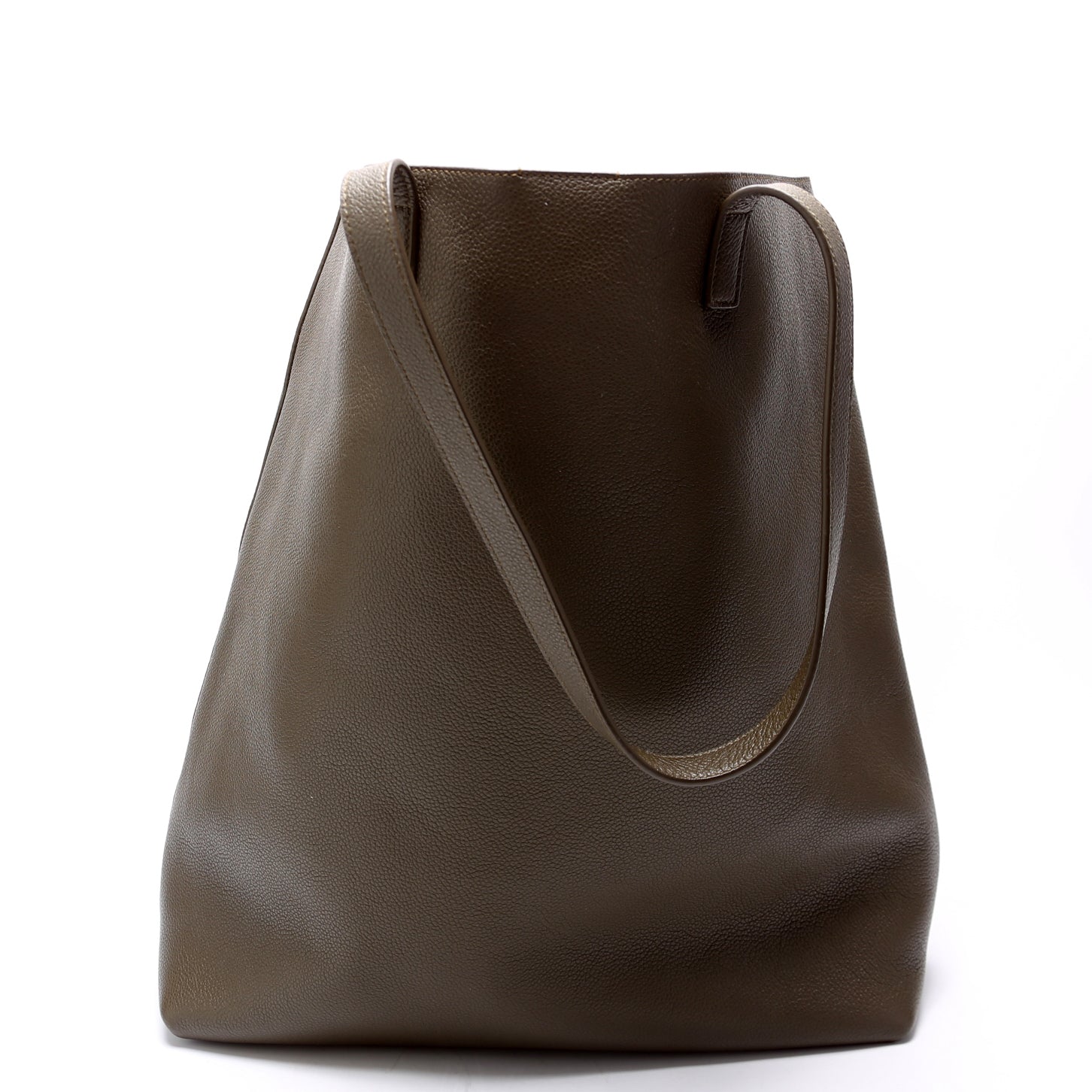 Saint Laurent Bold Shopping Tote Grain Leather Green Bag
