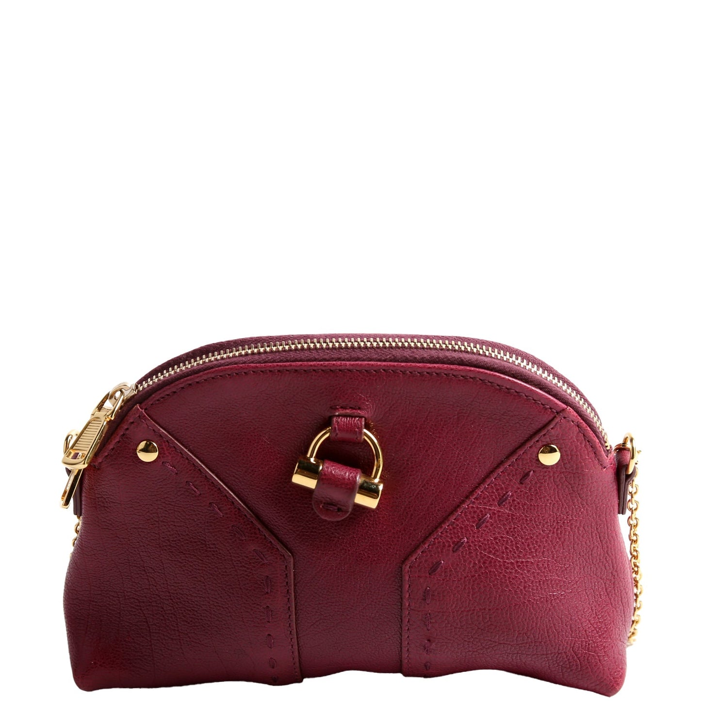 Saint Laurent 291201 Mini Muse Chain Calfskin Berry Bag