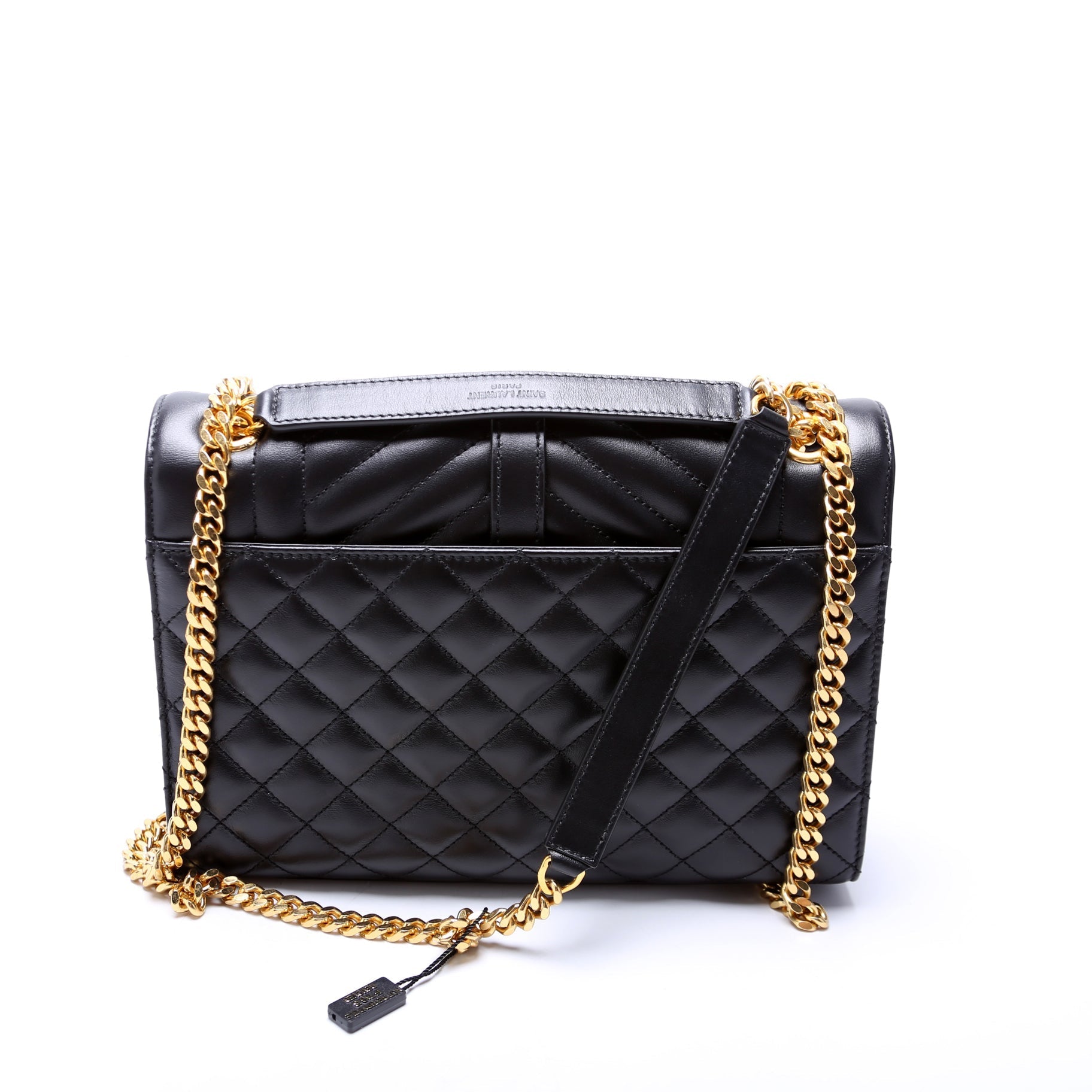 Saint Laurent Envelope Medium Tri-Quilt Black Bag