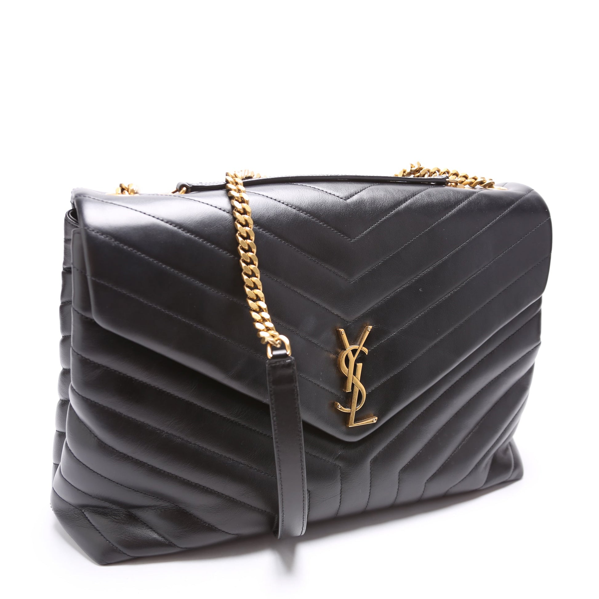 Saint Laurent Loulou Satchel Large 574947 Black Bag