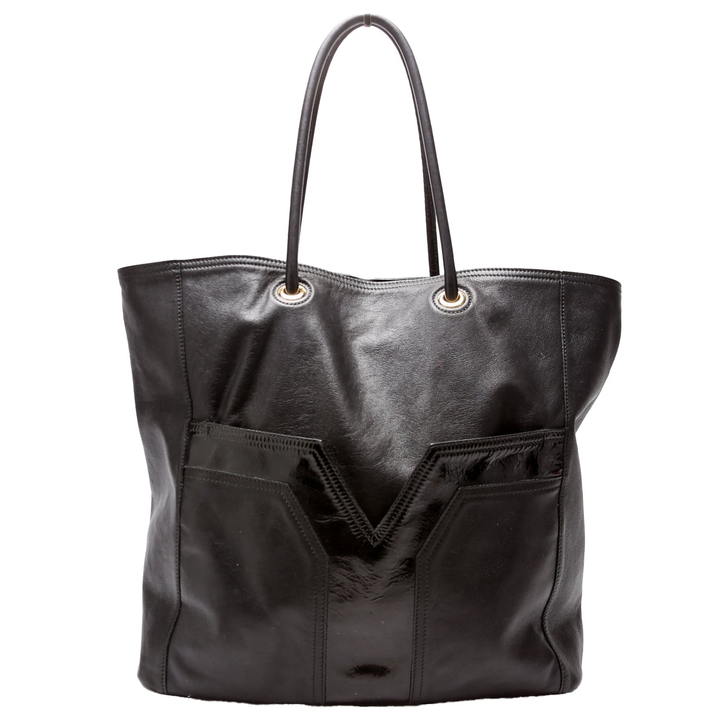 Saint Laurent Lucky Chyc Tote Calfskin 257213 Black Bag