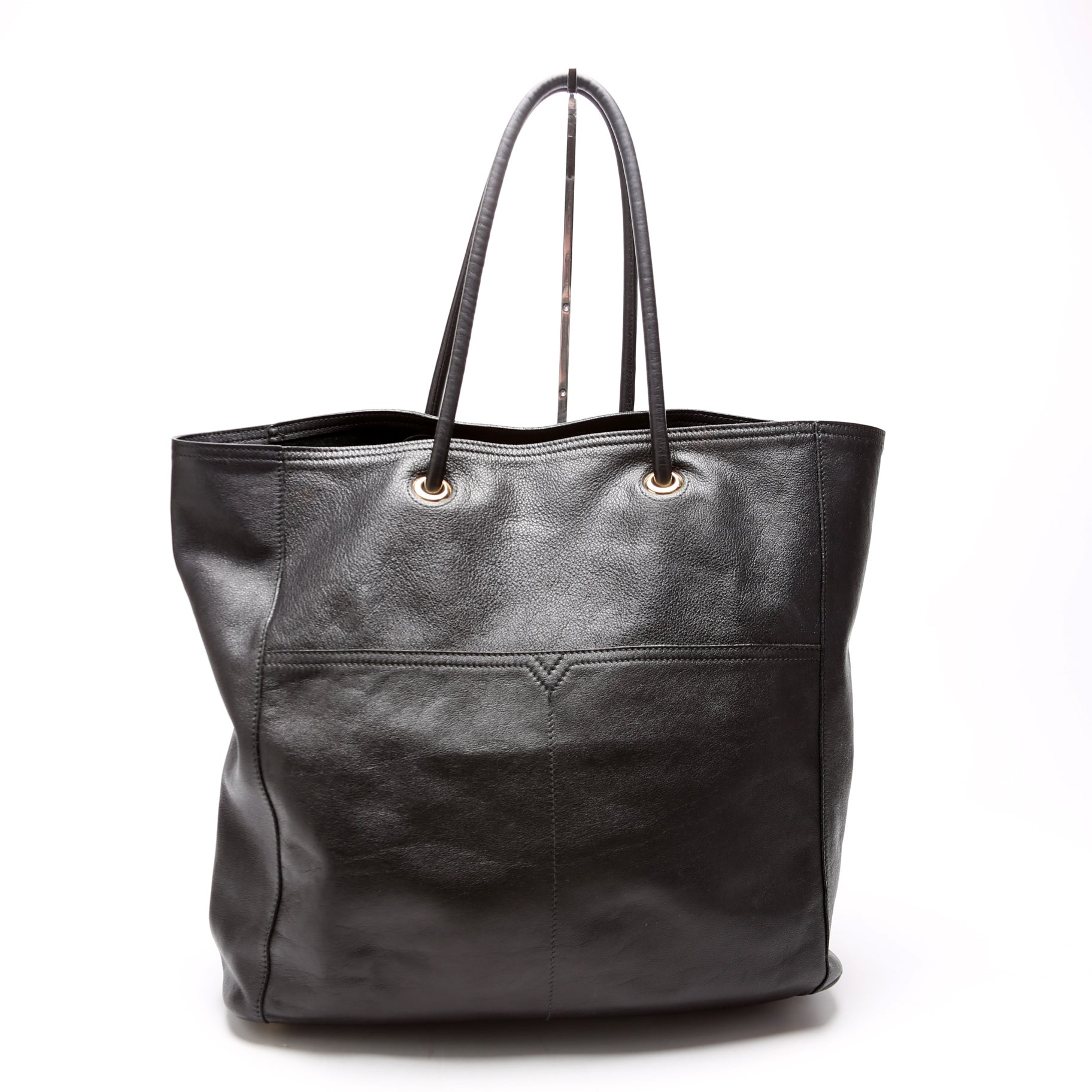 Saint Laurent Lucky Chyc Tote Calfskin 257213 Black Bag