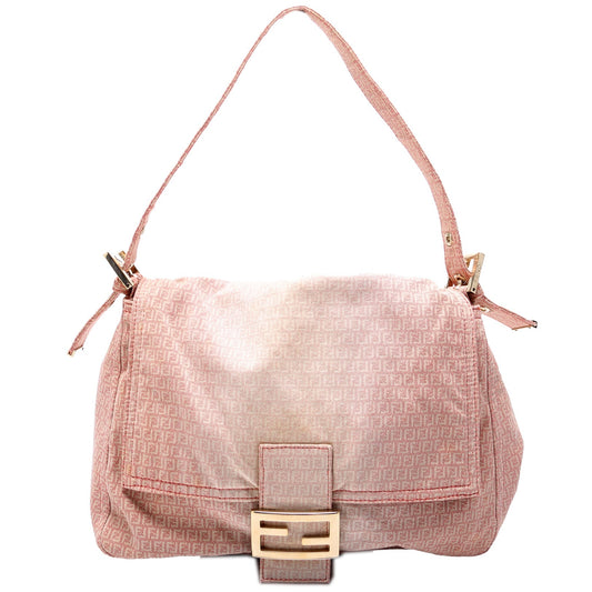 Fendi 8BR001 Mama Forever Zucchino Fabric Pink Bag