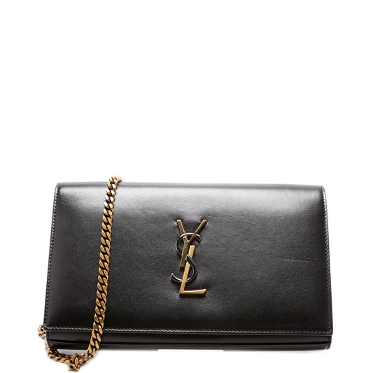 Saint Laurent Cassandre Chain Wallet Black Bag