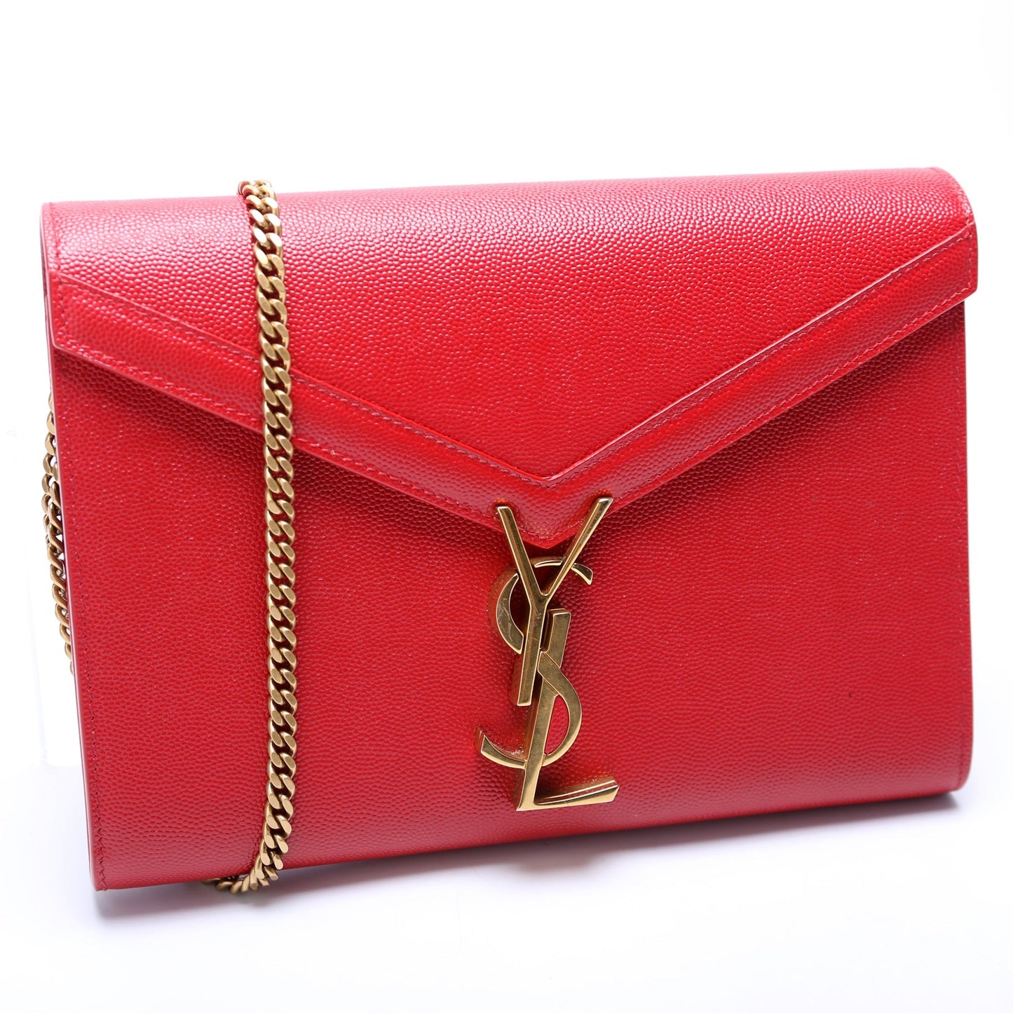 Saint Laurent 582334 Cassandra Chain Crossbody Red Bag