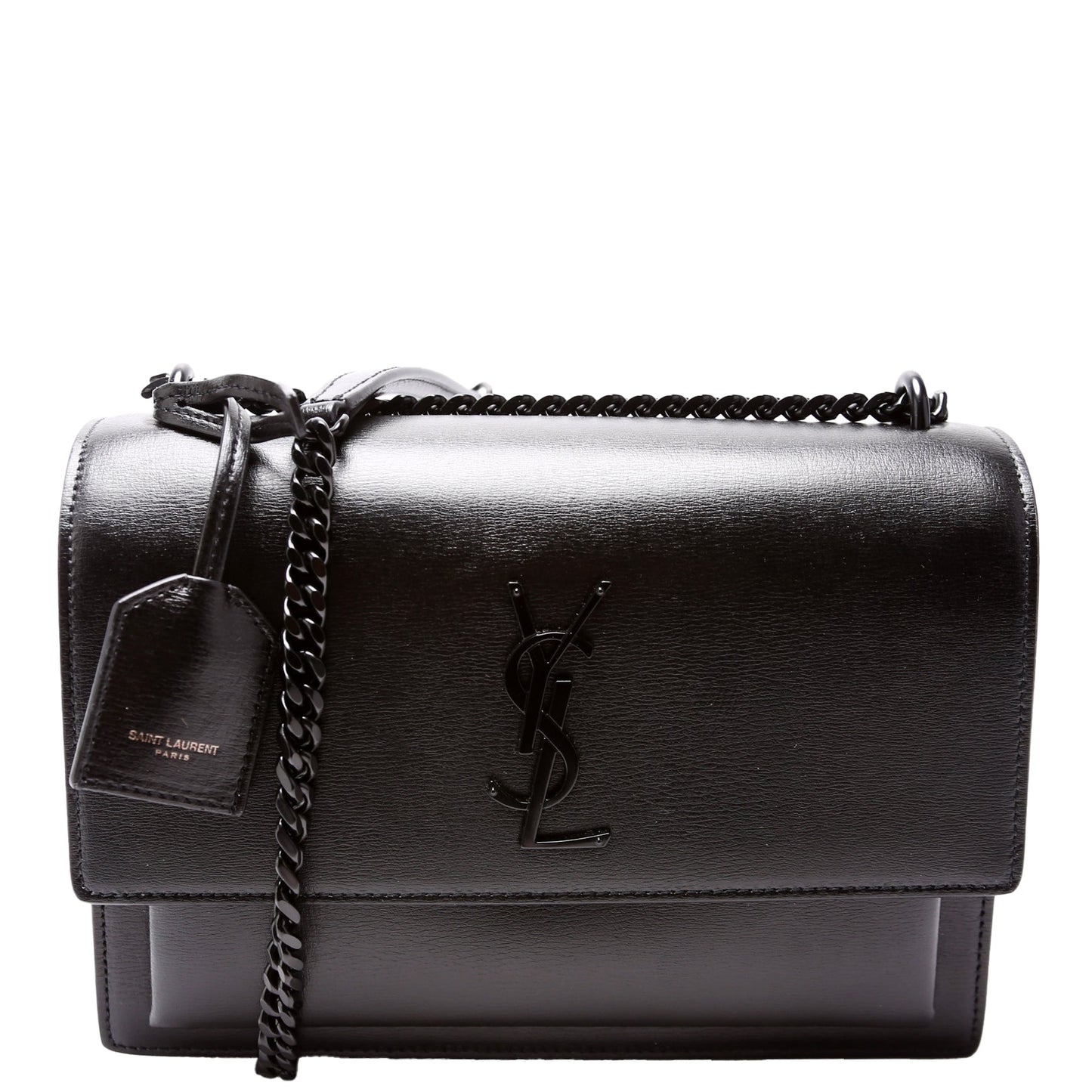 Saint Laurent Sunset Medium Smooth Leather Black 442906 Bag