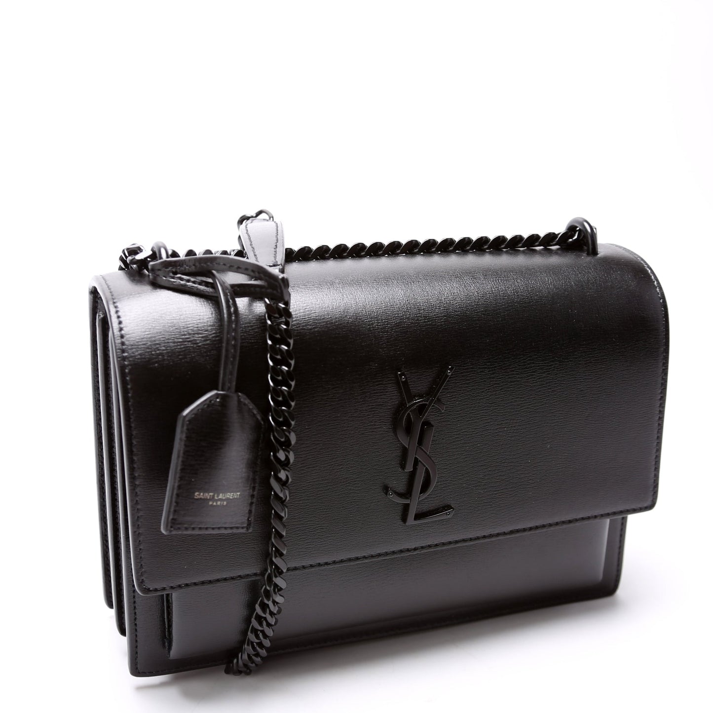 Saint Laurent Sunset Medium Smooth Leather Black 442906 Bag