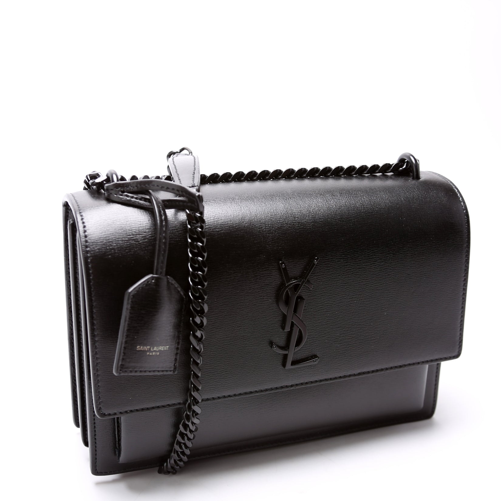 Saint Laurent Sunset Medium Smooth Leather Black 442906 Bag