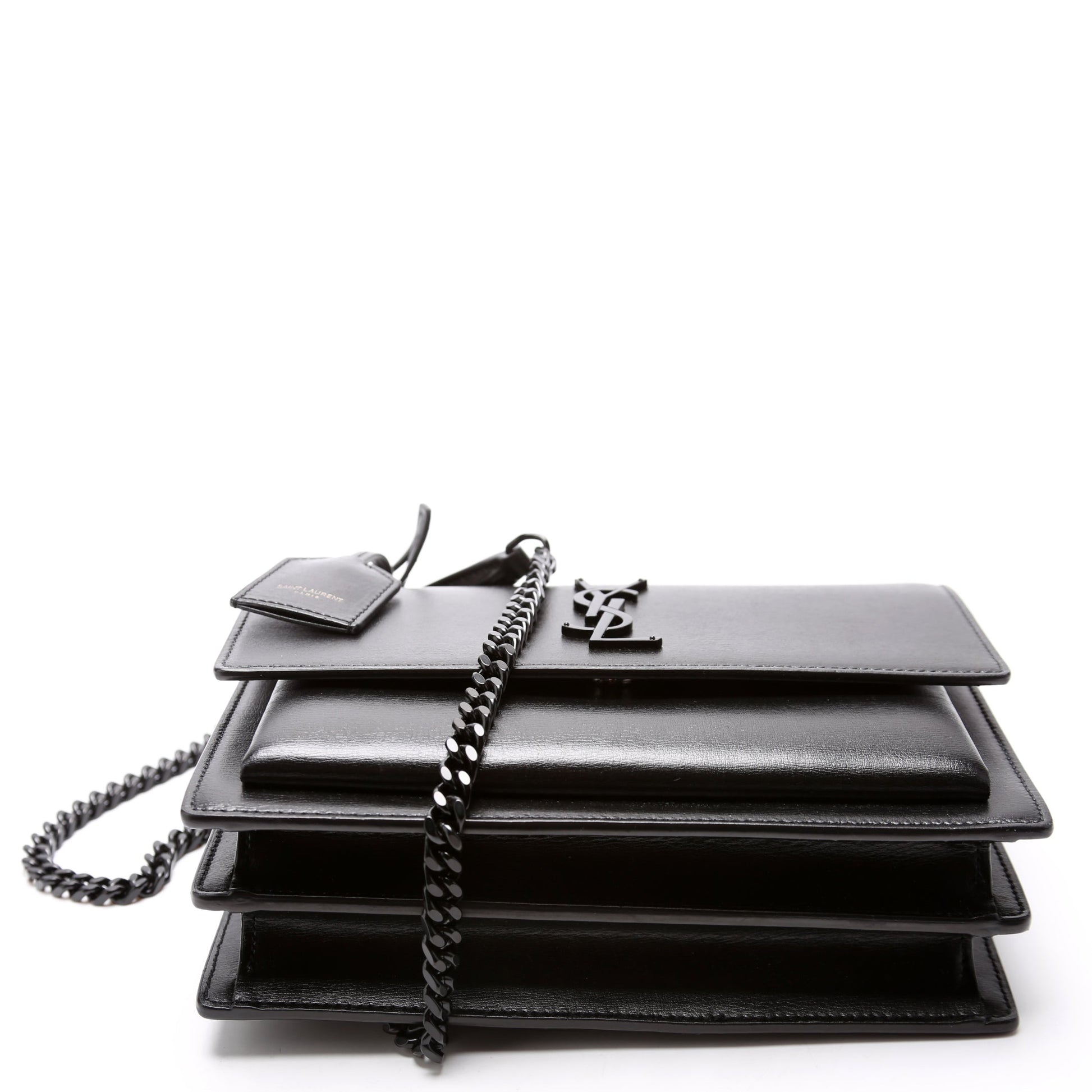 Saint Laurent Sunset Medium Smooth Leather Black 442906 Bag