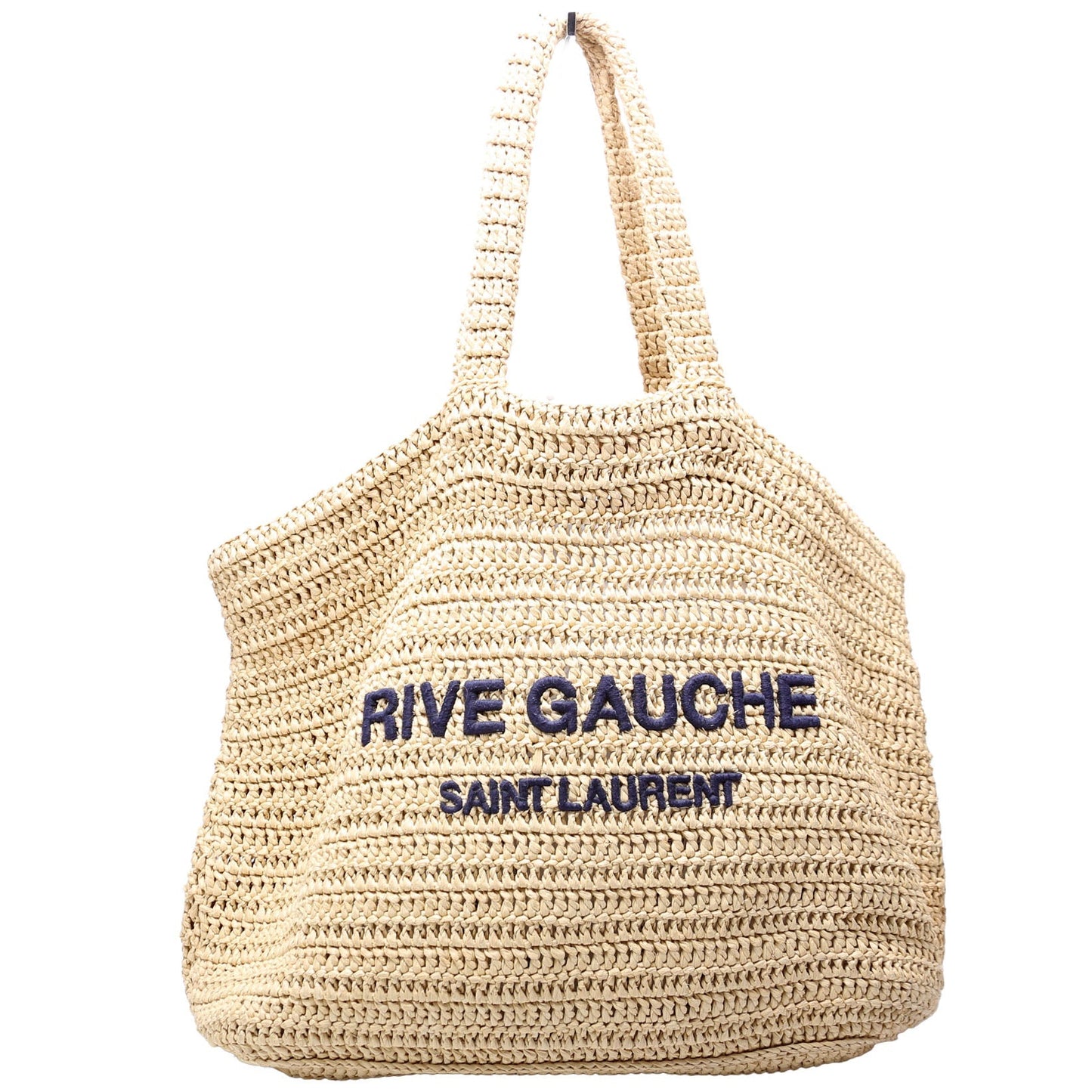 Saint Laurent Rive Gauche Tote Raffia Bag
