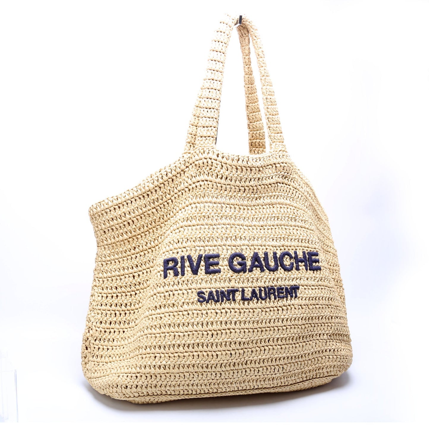 Saint Laurent Rive Gauche Tote Raffia Bag
