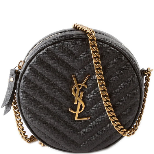 Saint Laurent 610436 Grain De Round Camera Black Bag