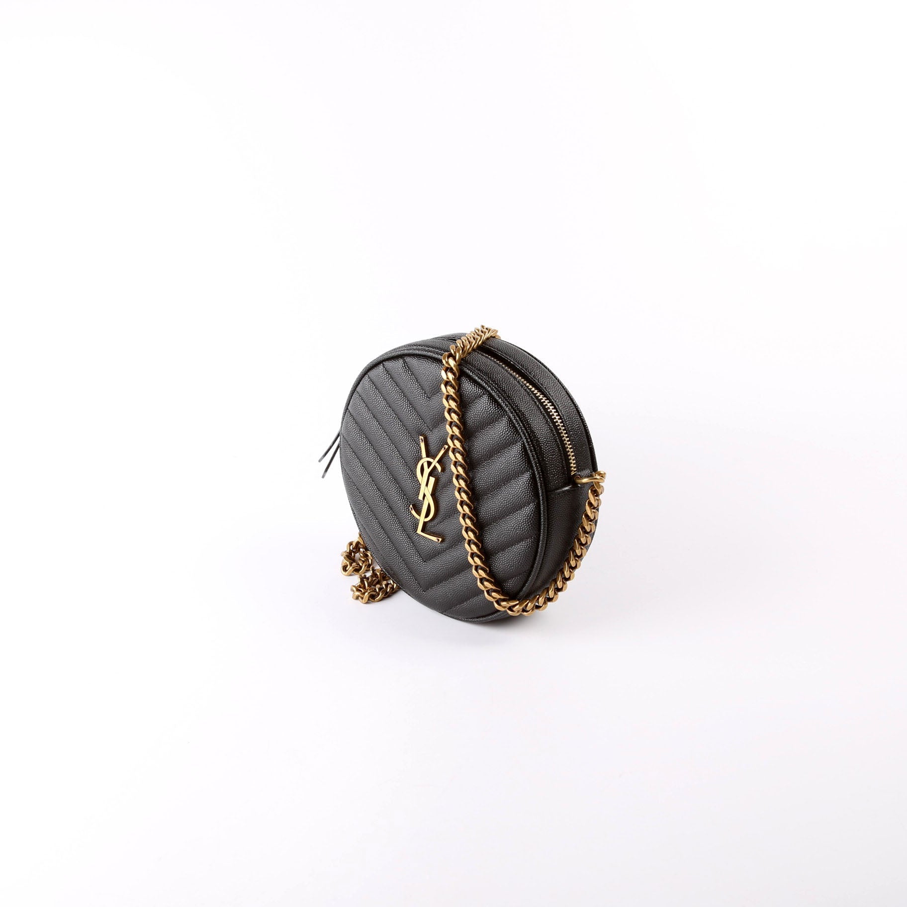 Saint Laurent 610436 Grain De Round Camera Black Bag