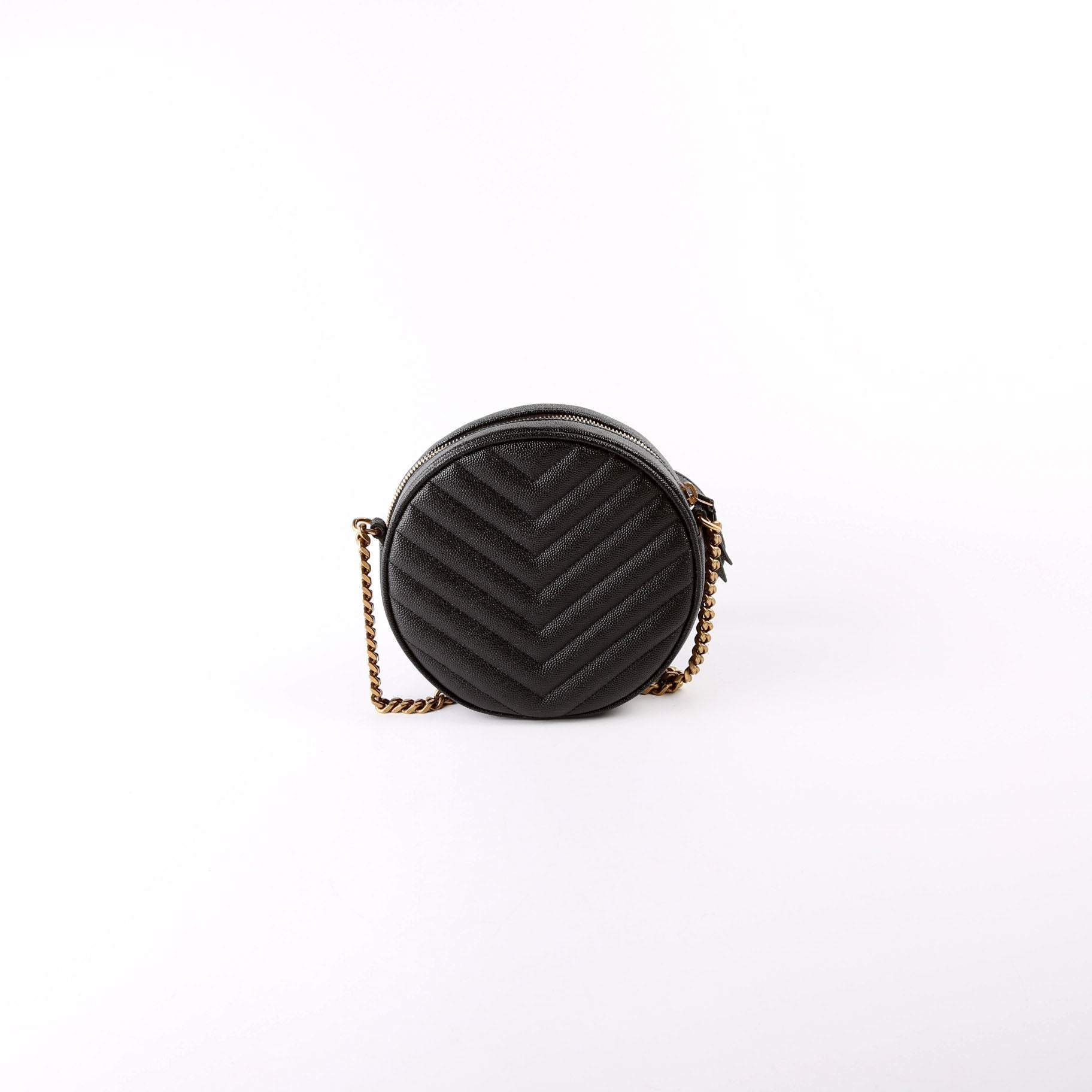 Saint Laurent 610436 Grain De Round Camera Black Bag