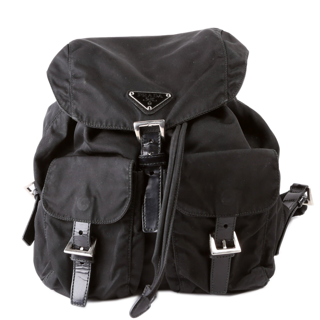 Prada Nylon Backpack Small Black Bag