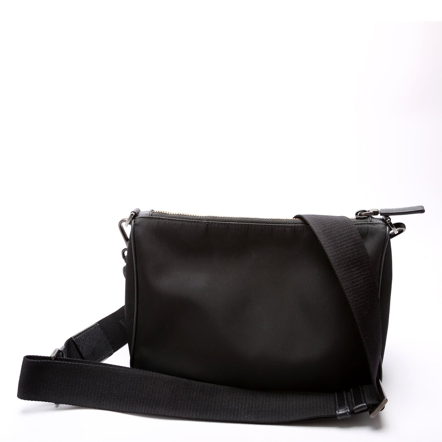 Prada Re-Nylon Small Zip Messenger Black Bag