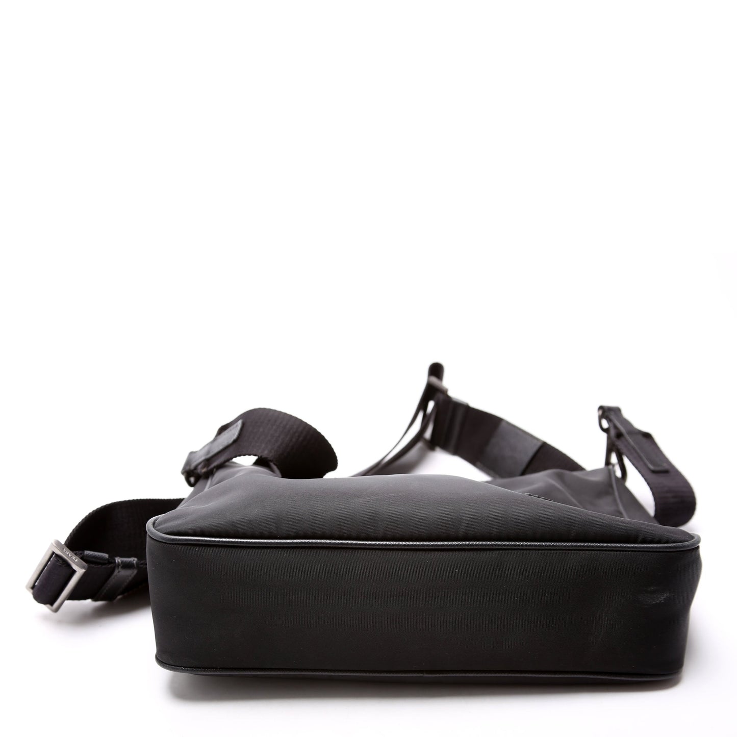 Prada Re-Nylon Small Zip Messenger Black Bag