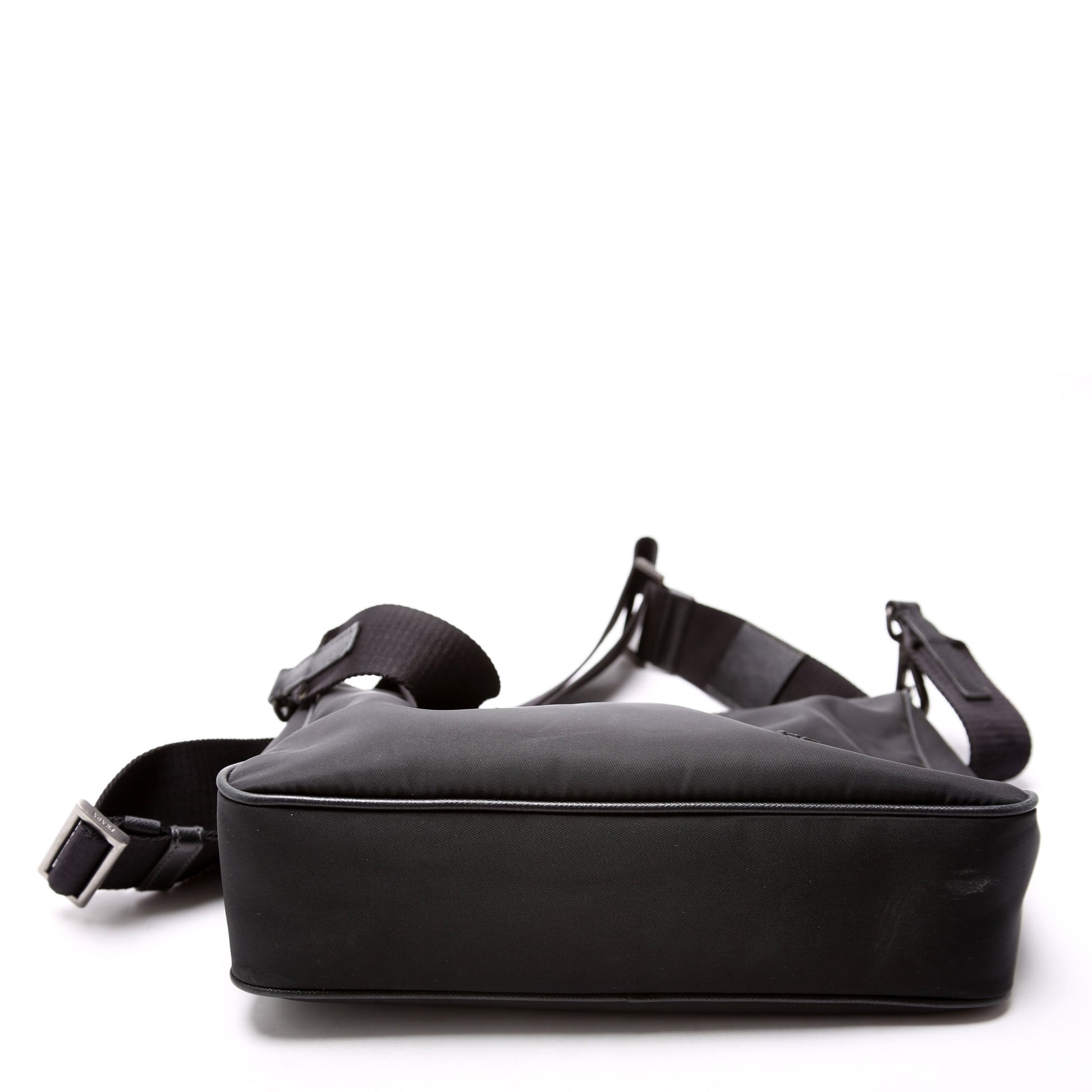 Prada Re-Nylon Small Zip Messenger Black Bag