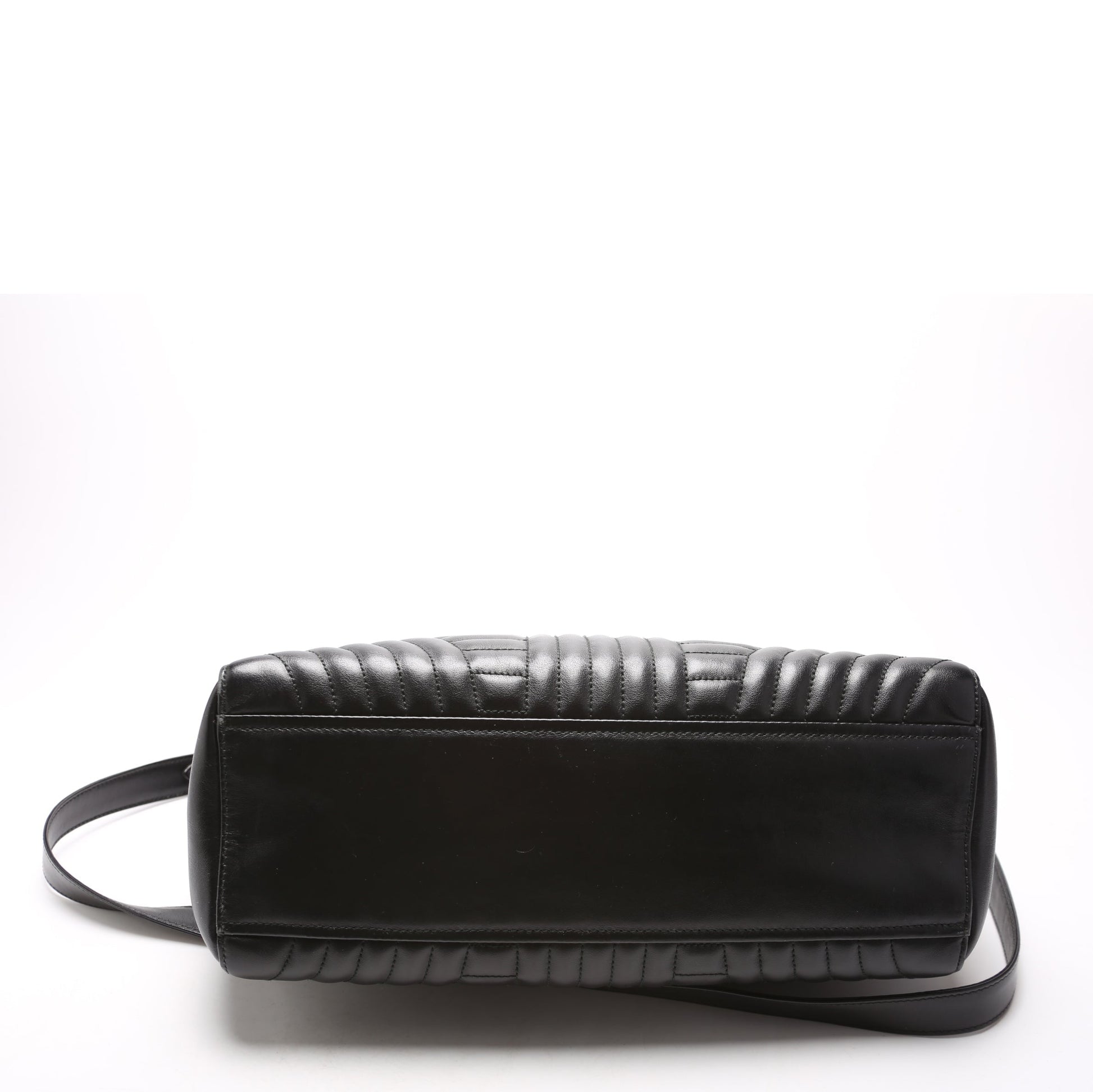 Prada Quilted Calfskin Diagramme Tote Black Bag