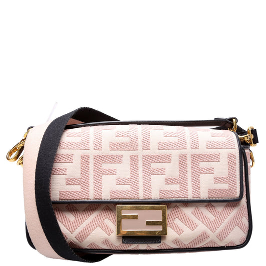 Fendi FF Jacquarduette 8BR600 Pink Bag