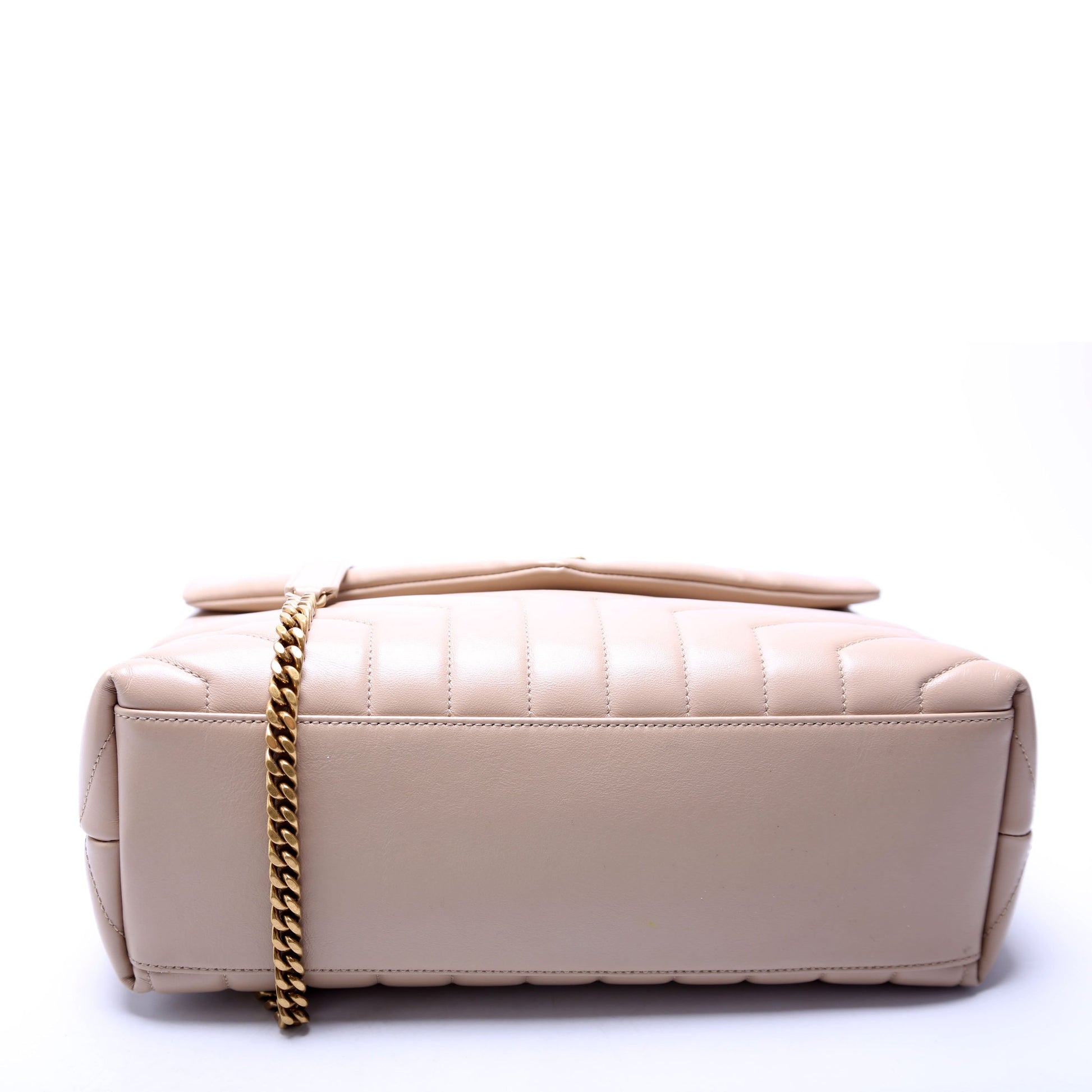 Saint Laurent Loulou Medium Quilted 574946 Tan Bag