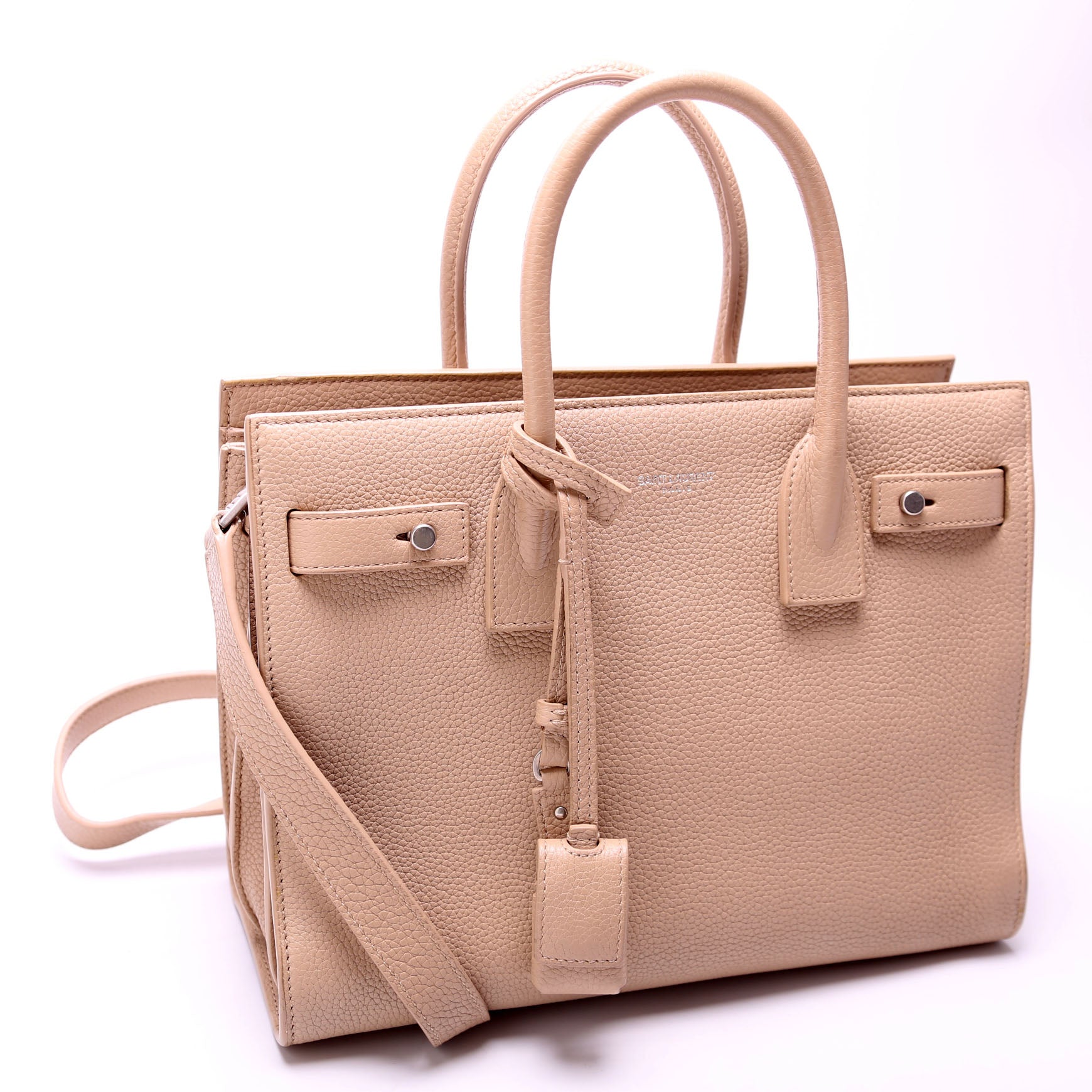 Saint Laurent Sac De Jour Baby Supple Leather 477477 Tan Bag