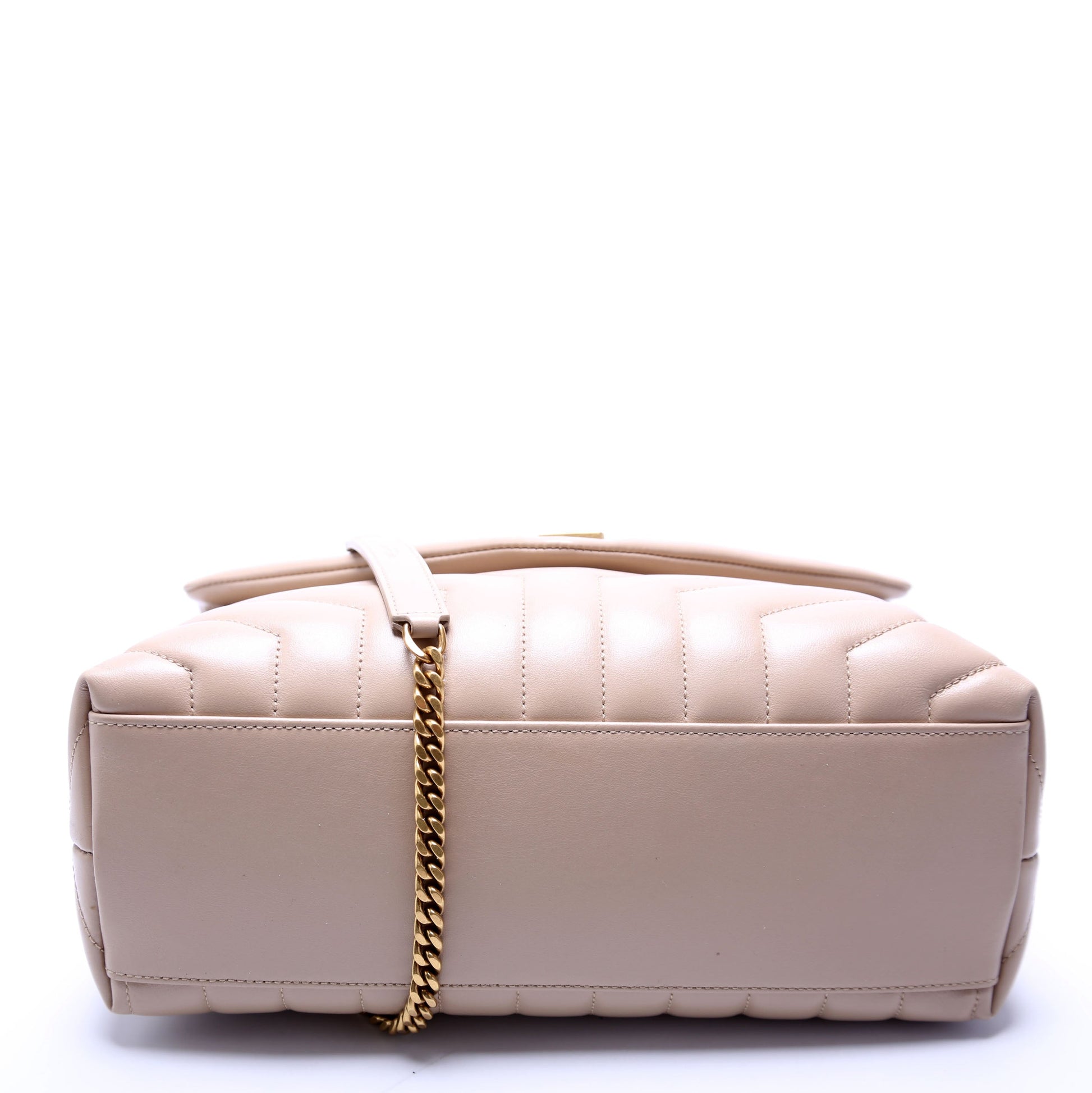 Saint Laurent Loulou Medium Quilted 574946 Beige Bag