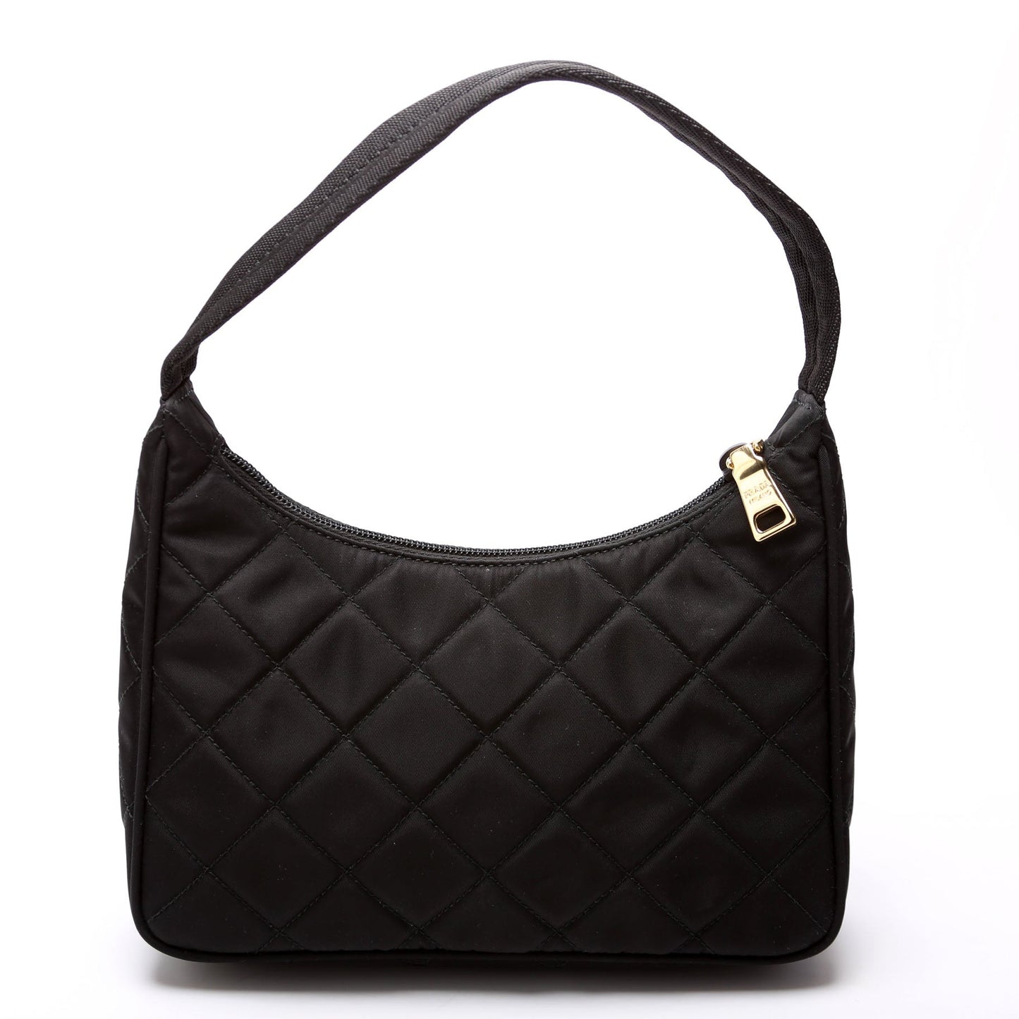 Prada Quilted Nylon Shoulder Black Bag
