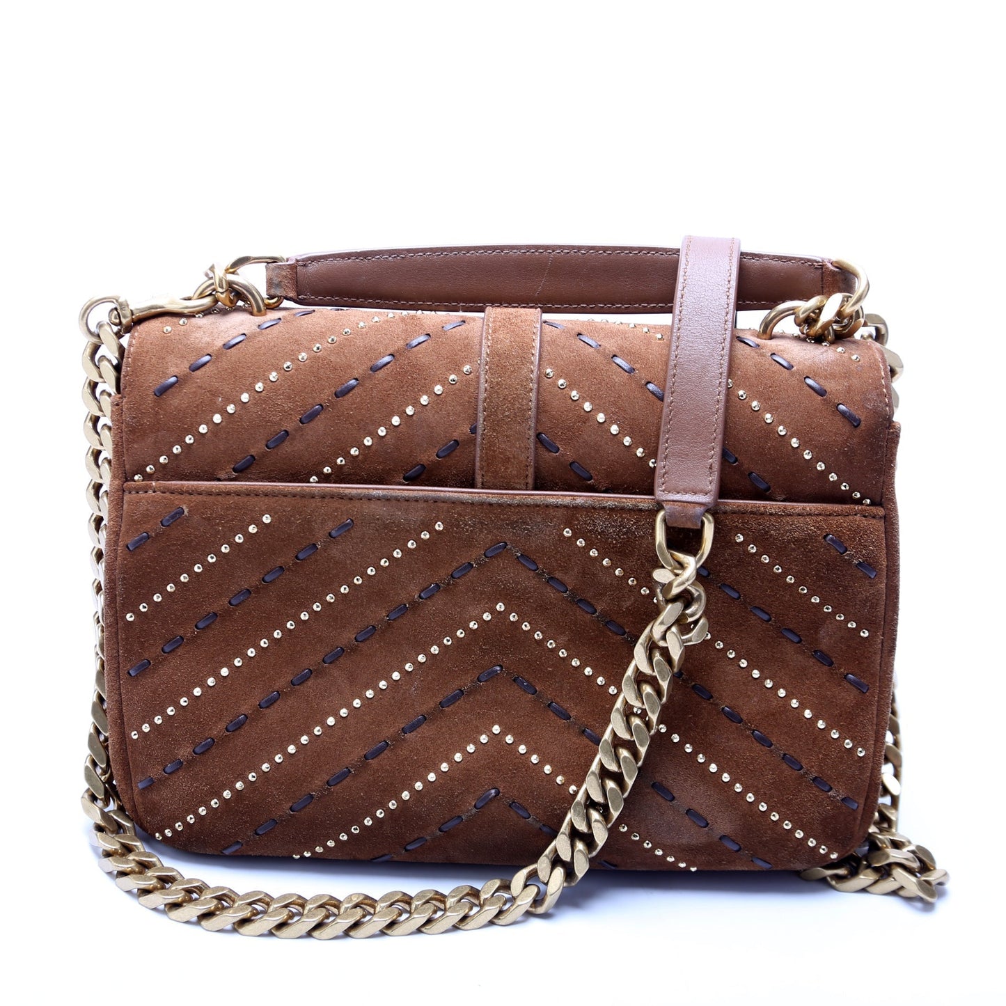 Saint Laurent College Medium Studded Suede 487213/428056/600279 Bag