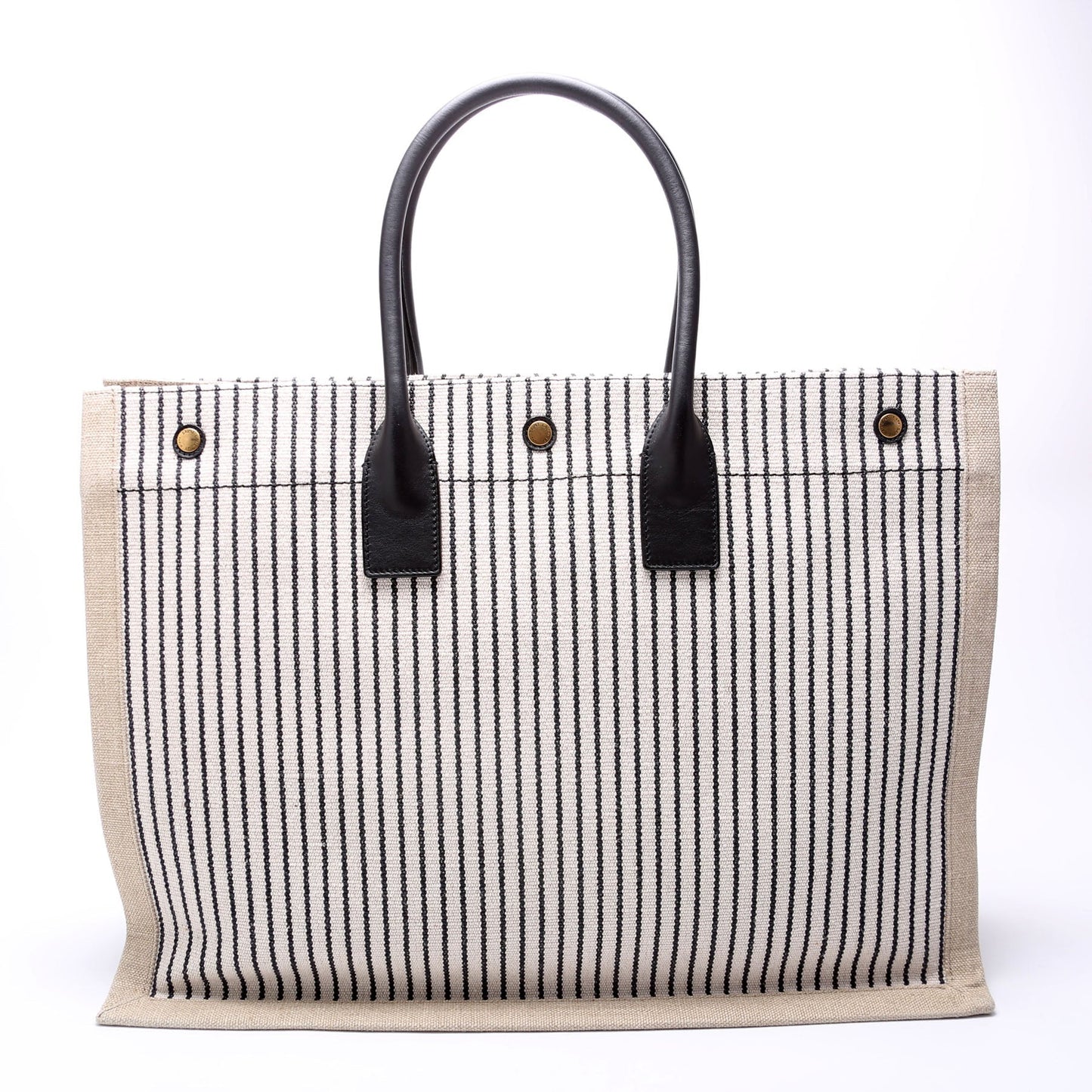 Saint Laurent Rive Gauche Tote Beige/Black Bag