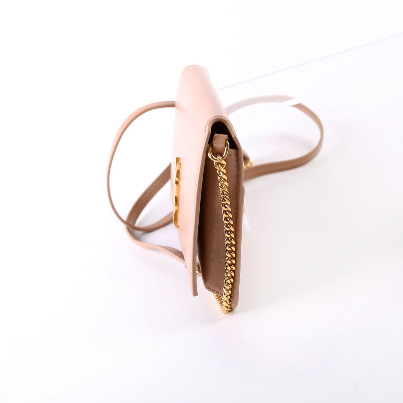 Saint Laurent 635095 Cassandra Phone Holder With Strap Tan Bag