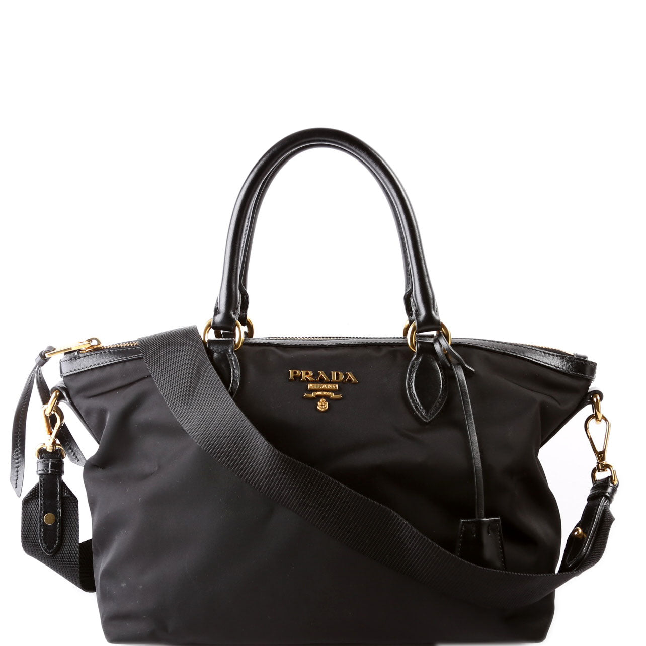 Prada Nylon Satchel Black Bag