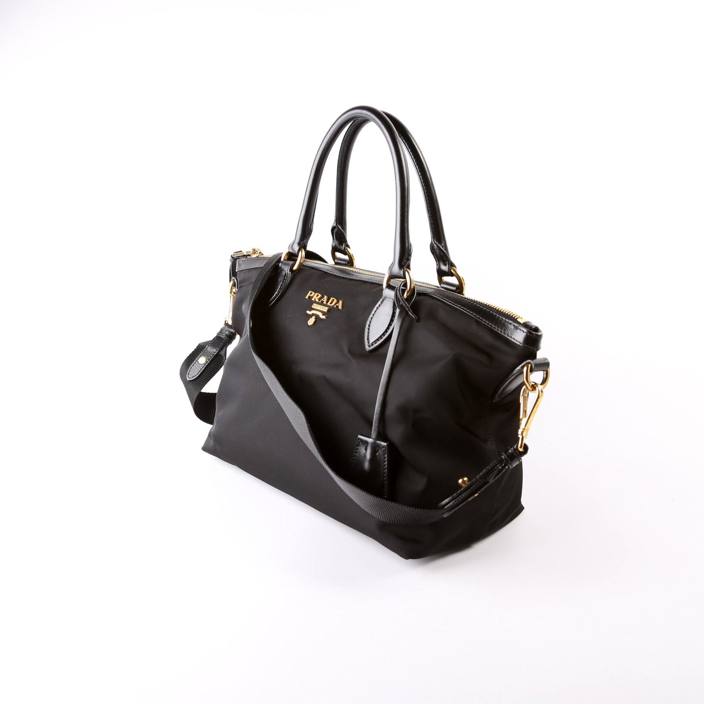 Prada Nylon Satchel Black Bag