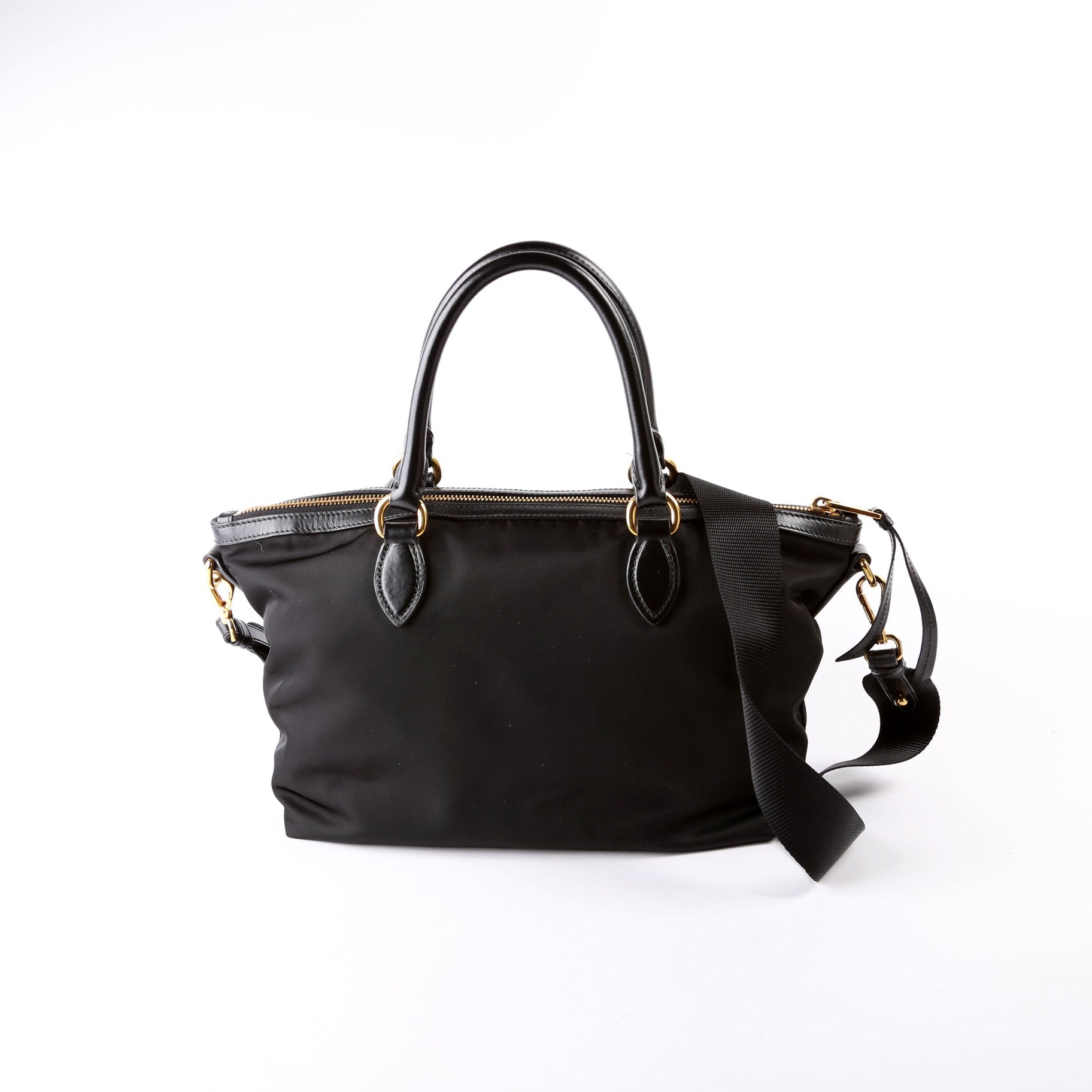 Prada Nylon Satchel Black Bag