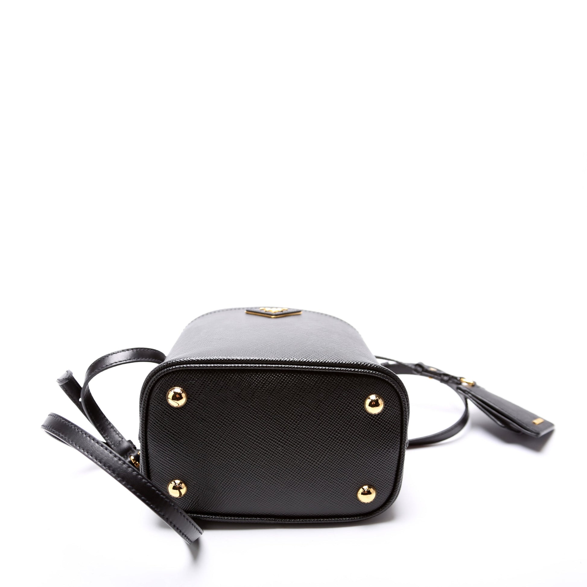 Prada Saffiano Cuir Small Panier Black Bag