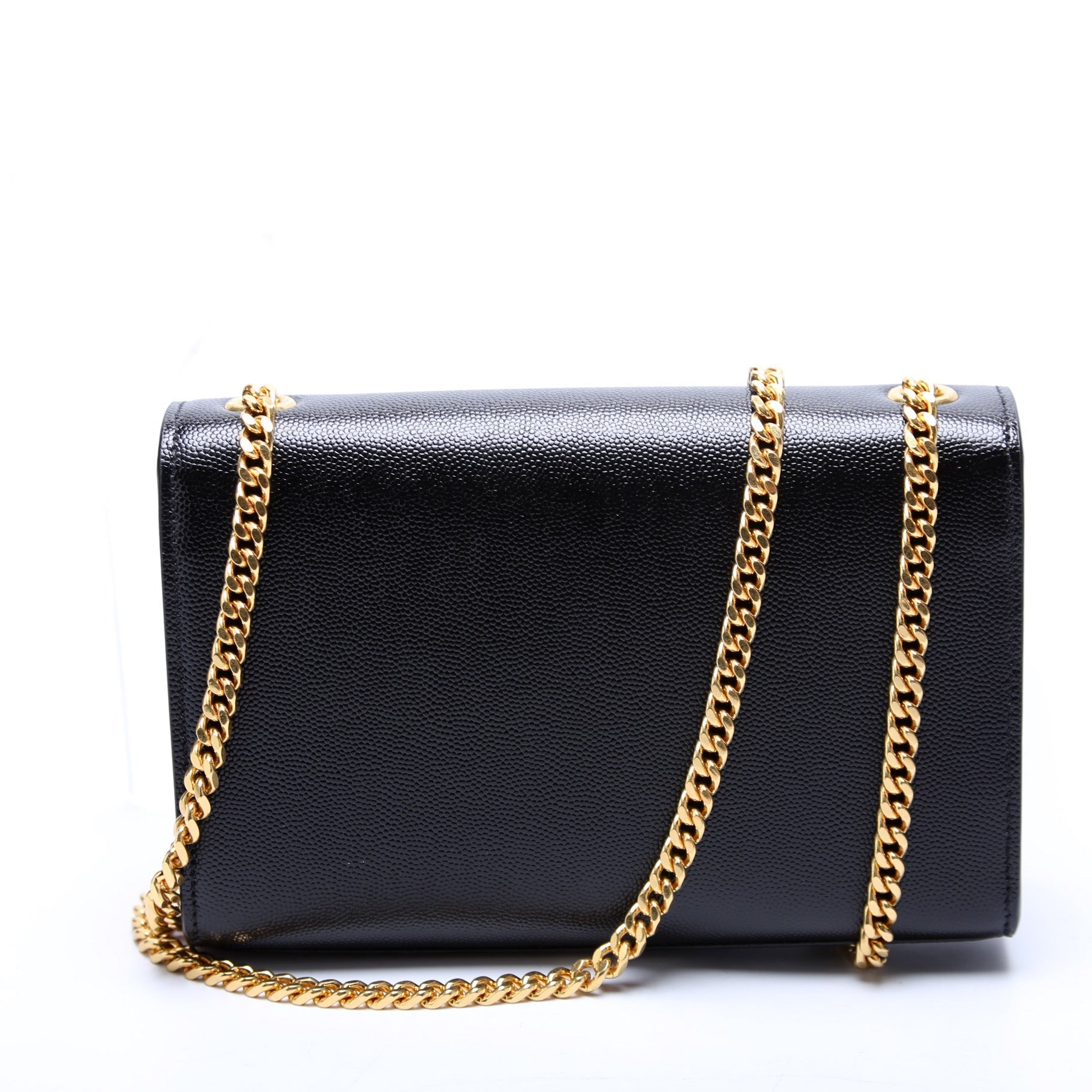 Saint Laurent 354121 Kate Satchel Small Grain De Poudre Black Bag