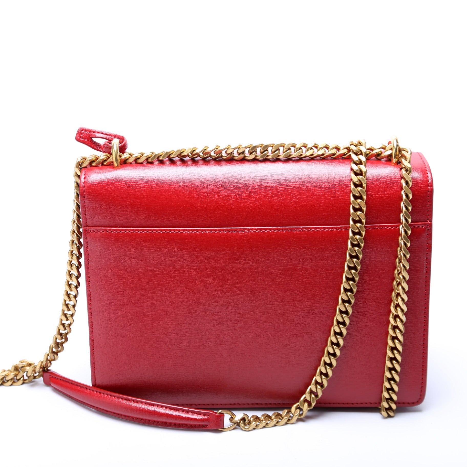 Saint Laurent Sunset Medium Smooth Leather 442906 Red Bag