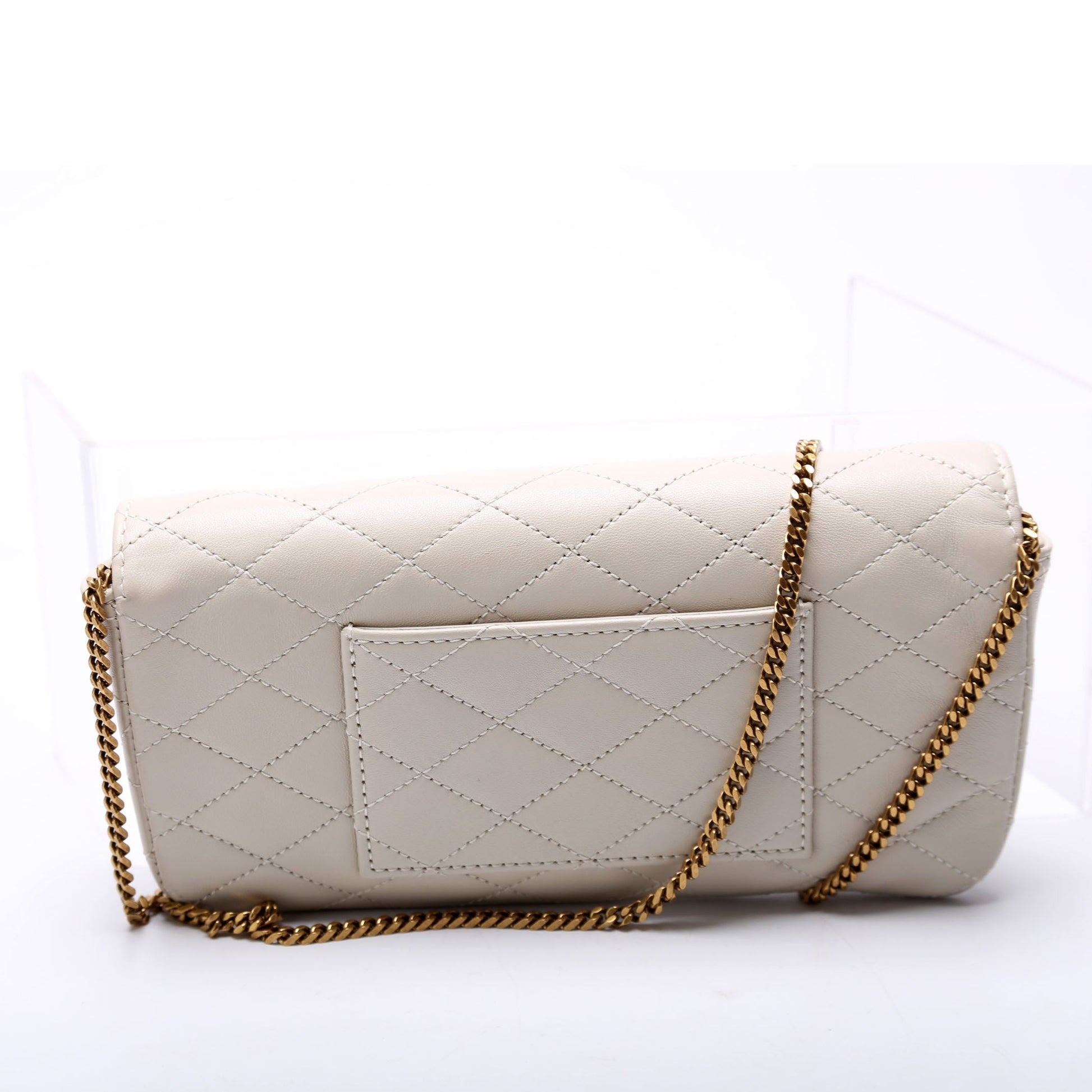 Saint Laurent 754051 Gaby Phone Case Quilted Lambskin White Bag