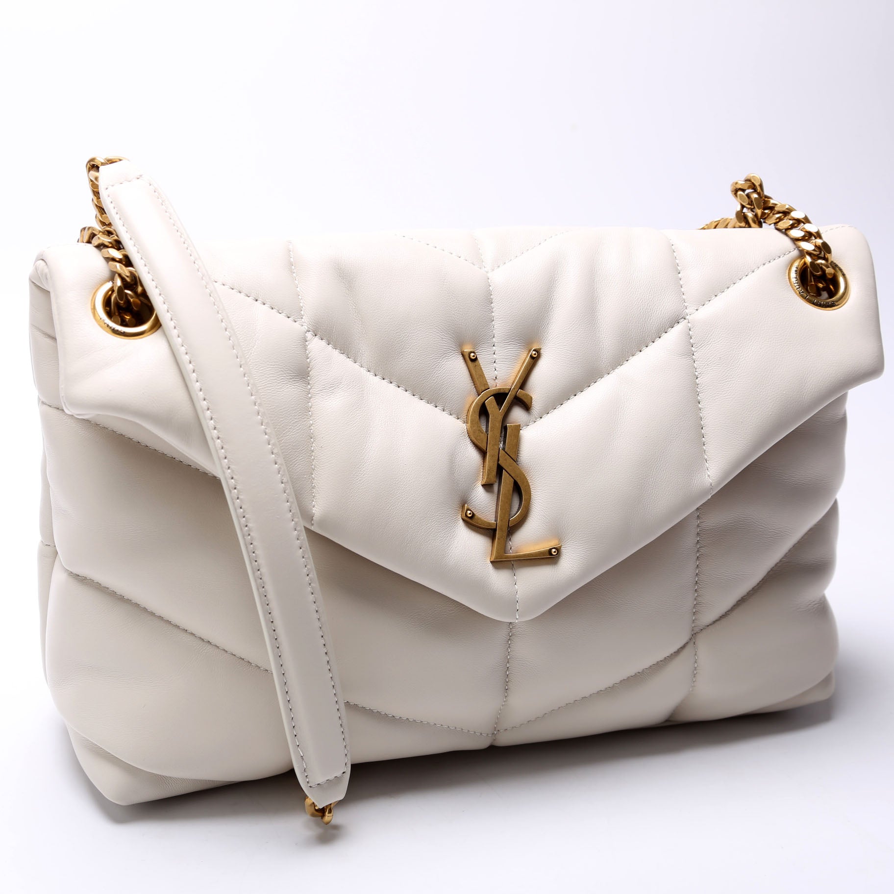 Saint Laurent Puffer Quilted Small Lambskin 577476 Bag