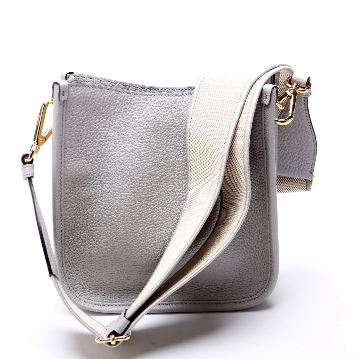 Prada Leather Mini Shoulder Grey Bag