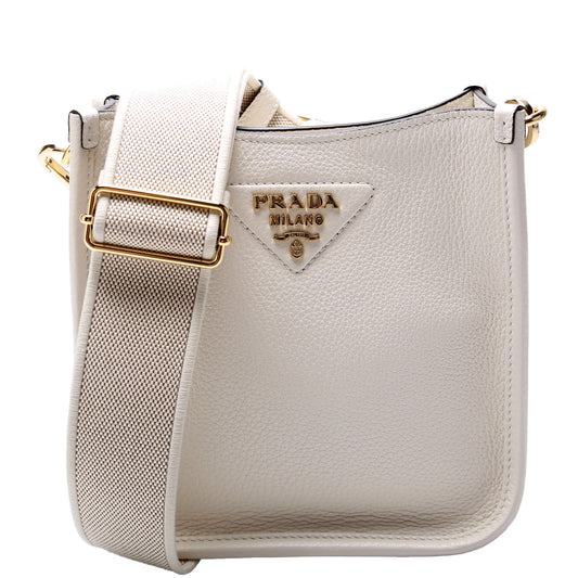 Prada Leather Mini Shoulder White Bag