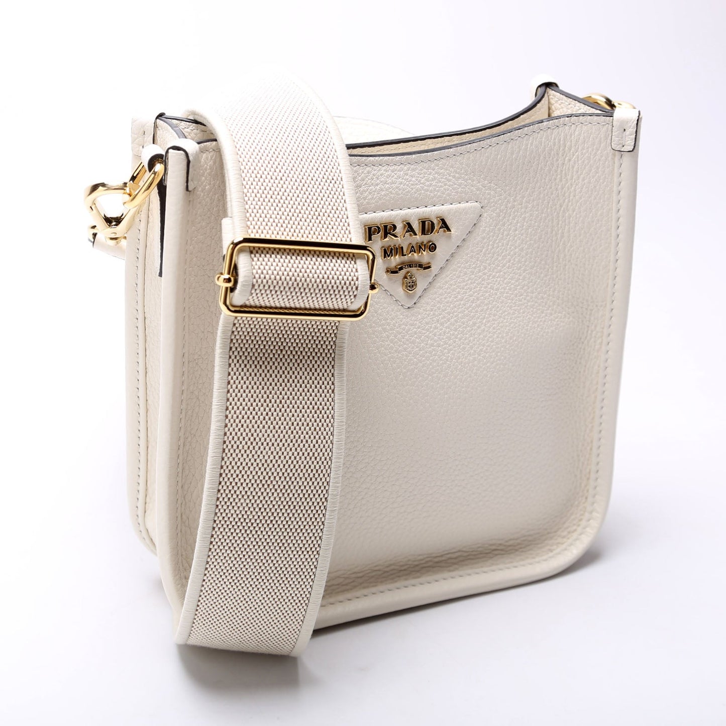 Prada Leather Mini Shoulder White Bag