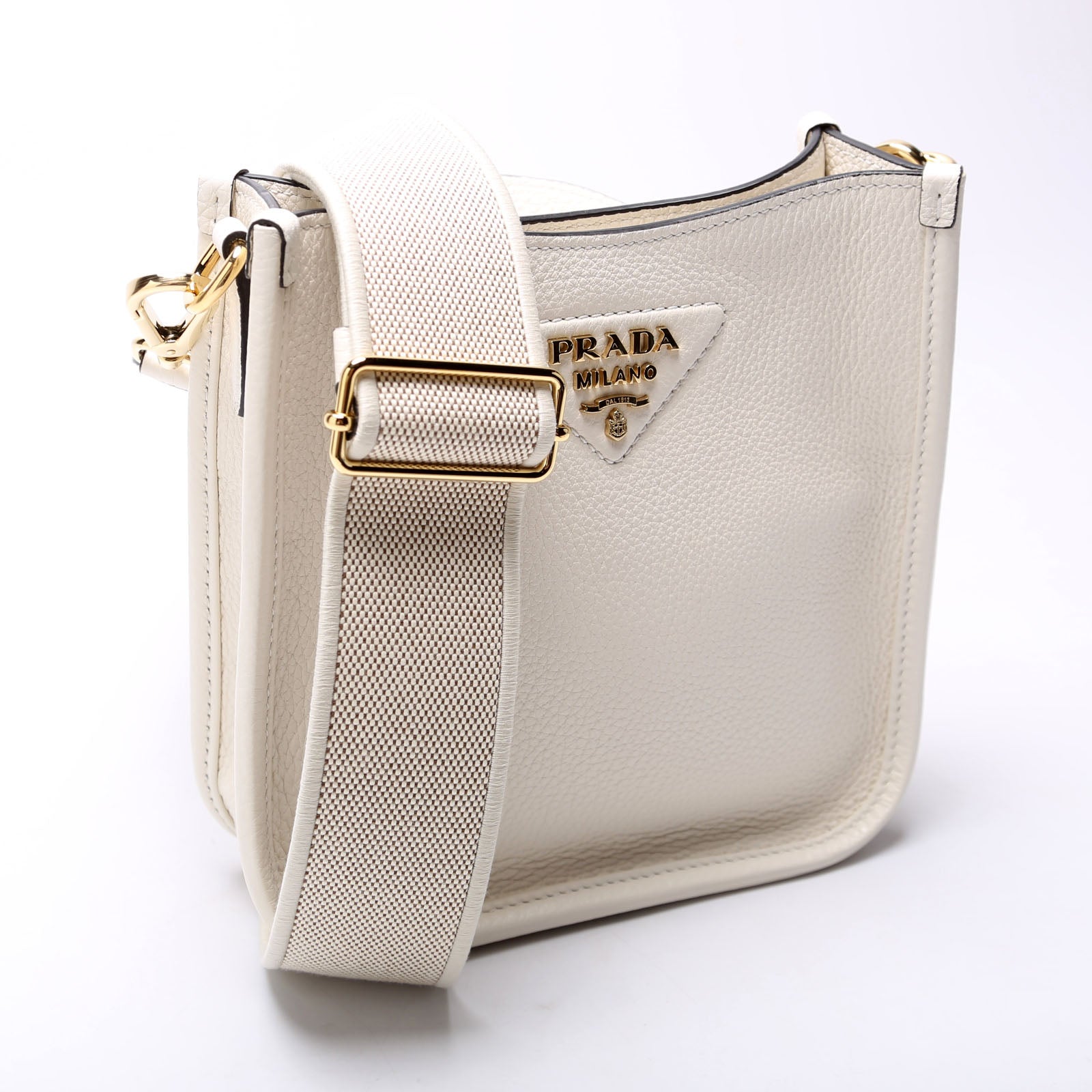 Prada Leather Mini Shoulder White Bag