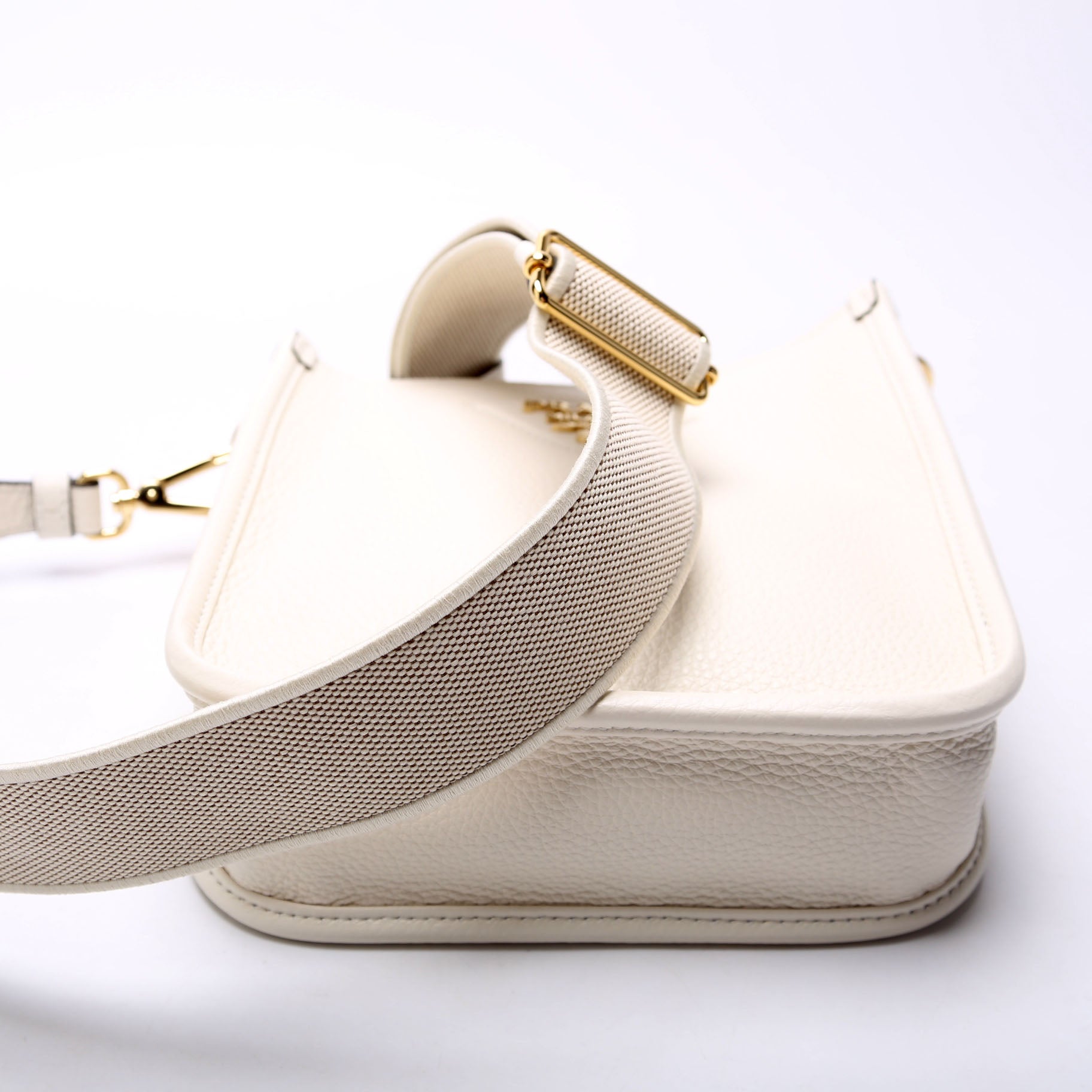 Prada Leather Mini Shoulder White Bag