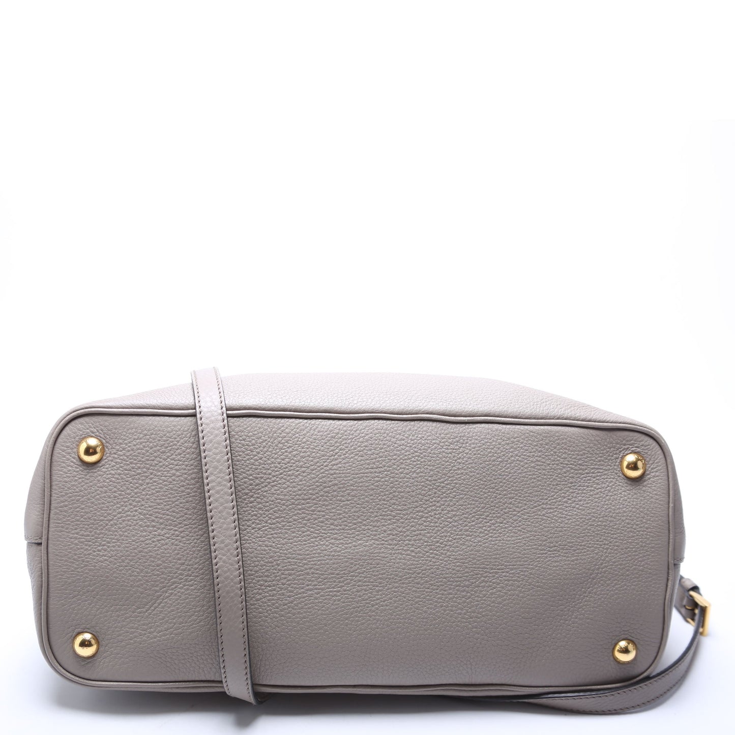 Prada Vitello Phenix Double Tote Taupe Bag
