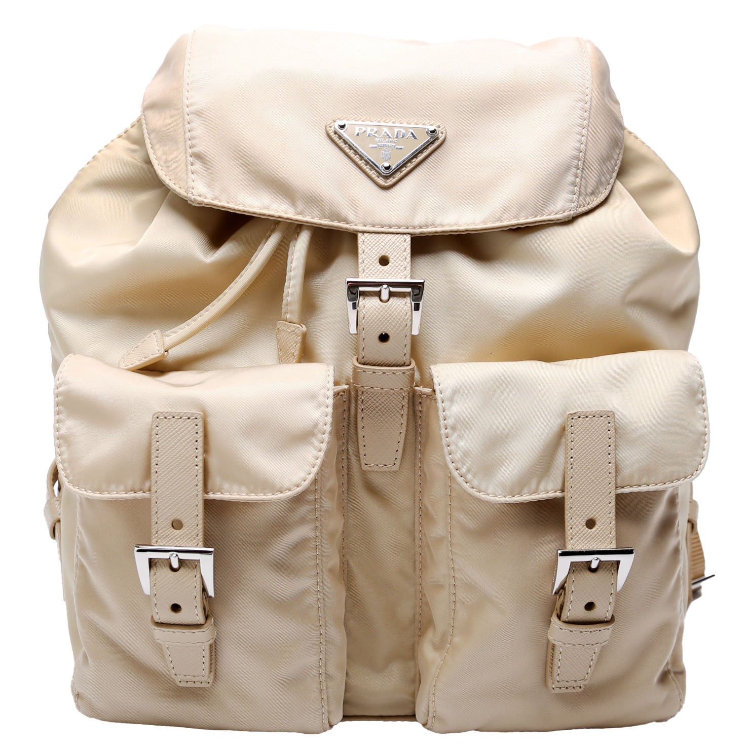 Prada Re-Nylon Backpack Small Tan Bag