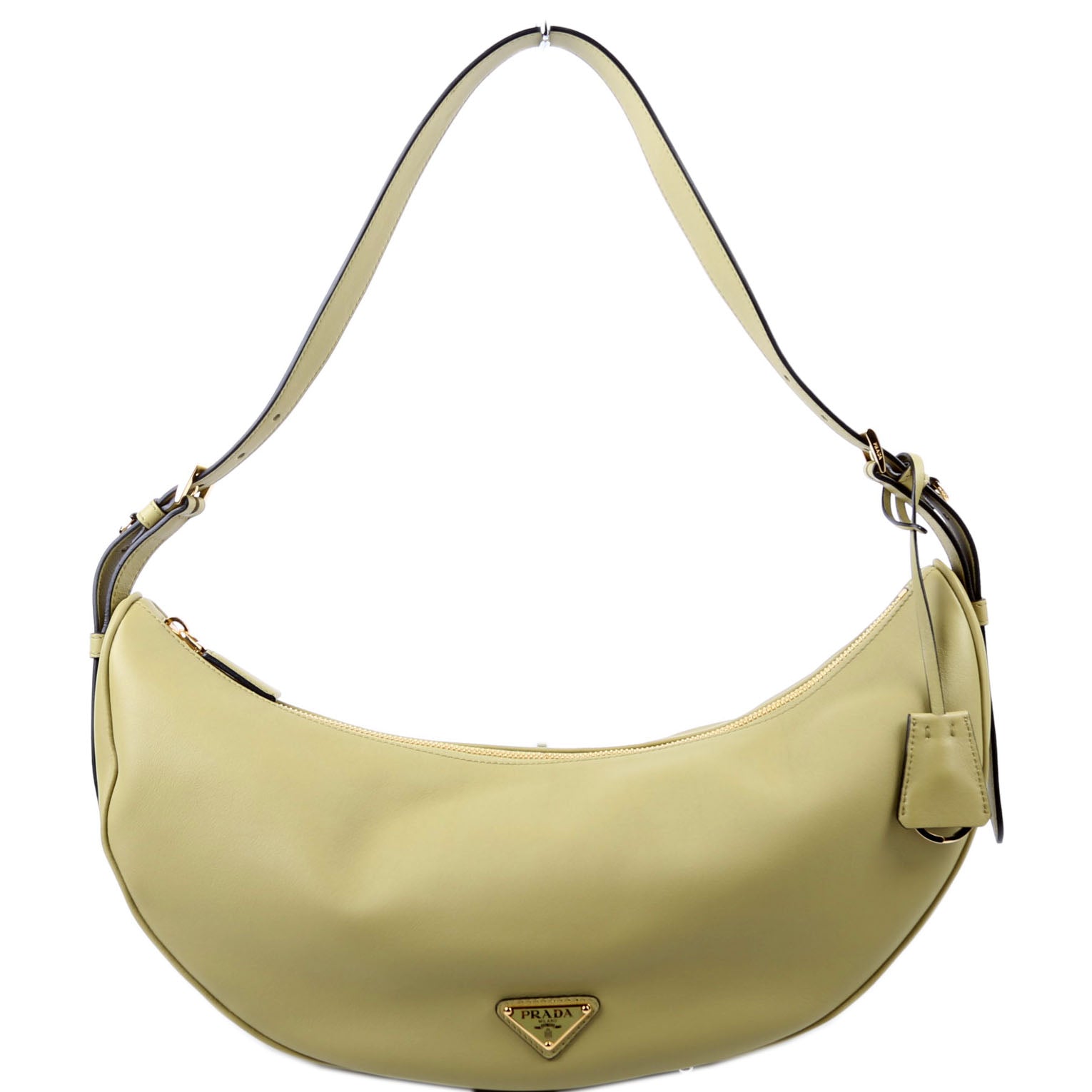 Prada Demi-Lune Calfskin Shoulder Large Bag