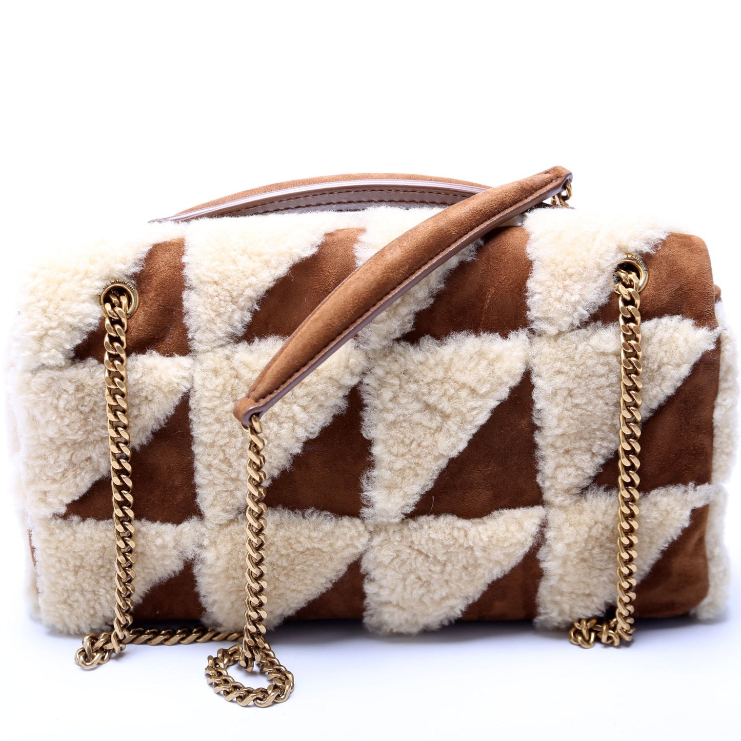 Saint Laurent Shearling Patchwork Jamie Medium 515821 Bag